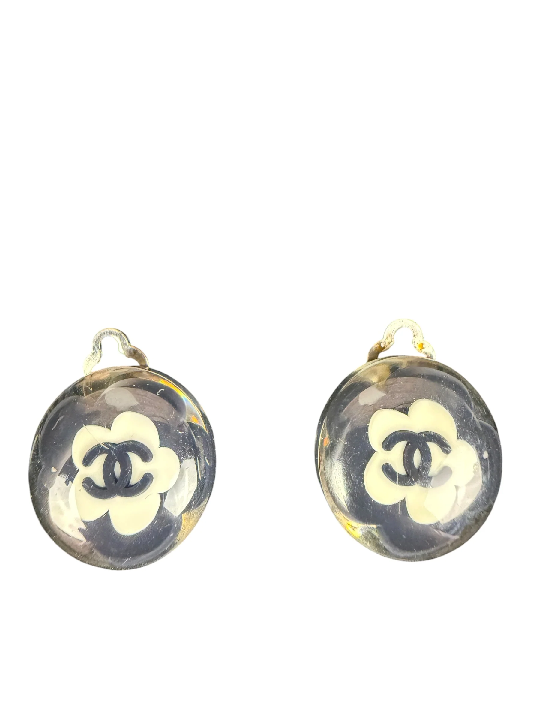 Chanel Spring Clear Resin Ball Clip-On Earrings 04S 2004 - Image 2