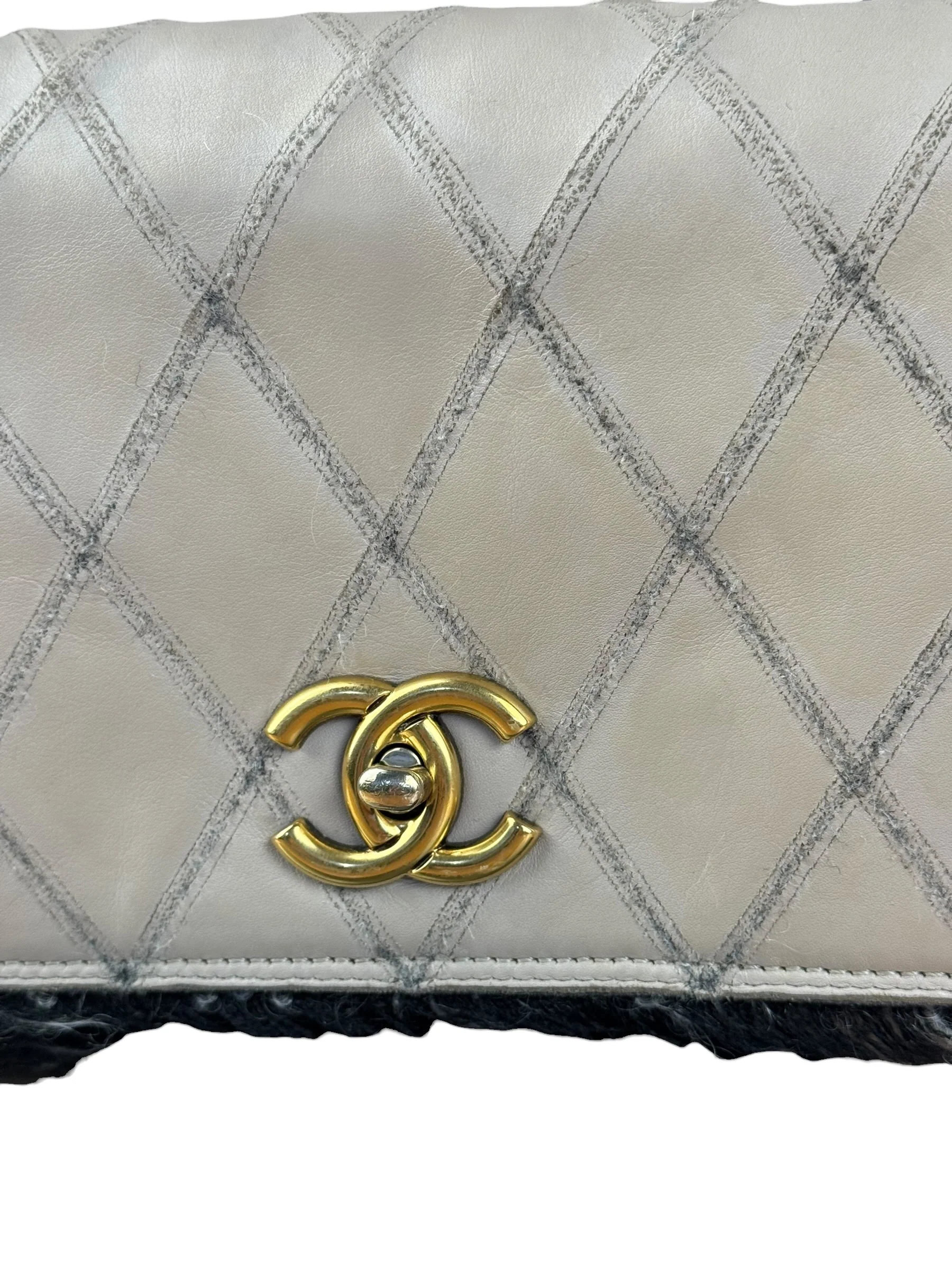 Chanel Tweedy Quilted Leather Fringe Flap Bag 2011 - Image 4
