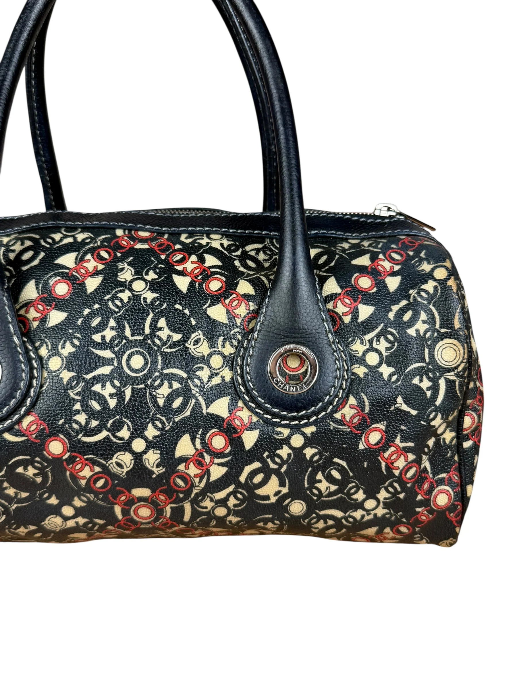 Chanel Vintage Coco Optic Bowler Bag 2006 - Image 3