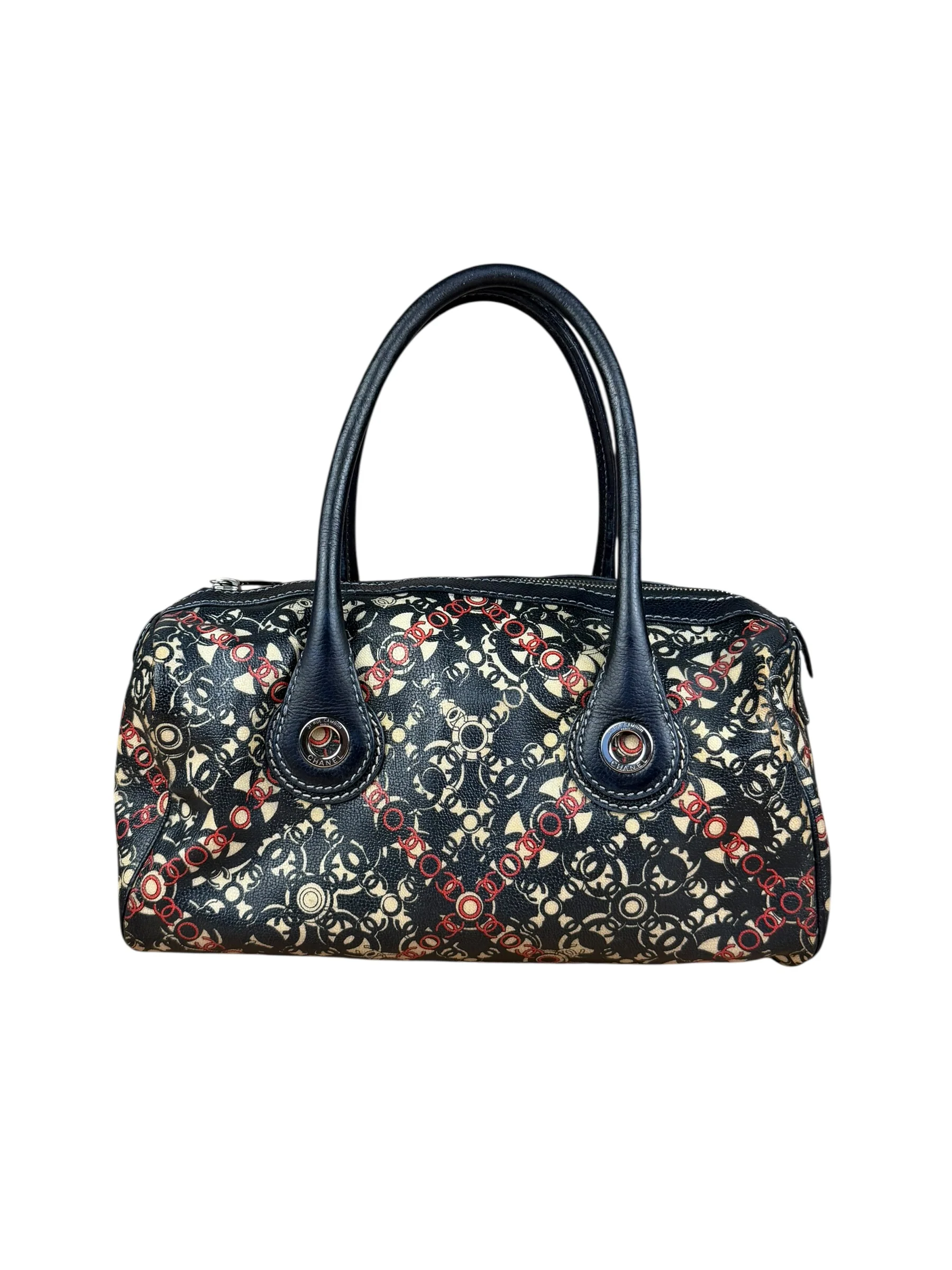 Chanel Vintage Coco Optic Bowler Bag 2006 - Image 9