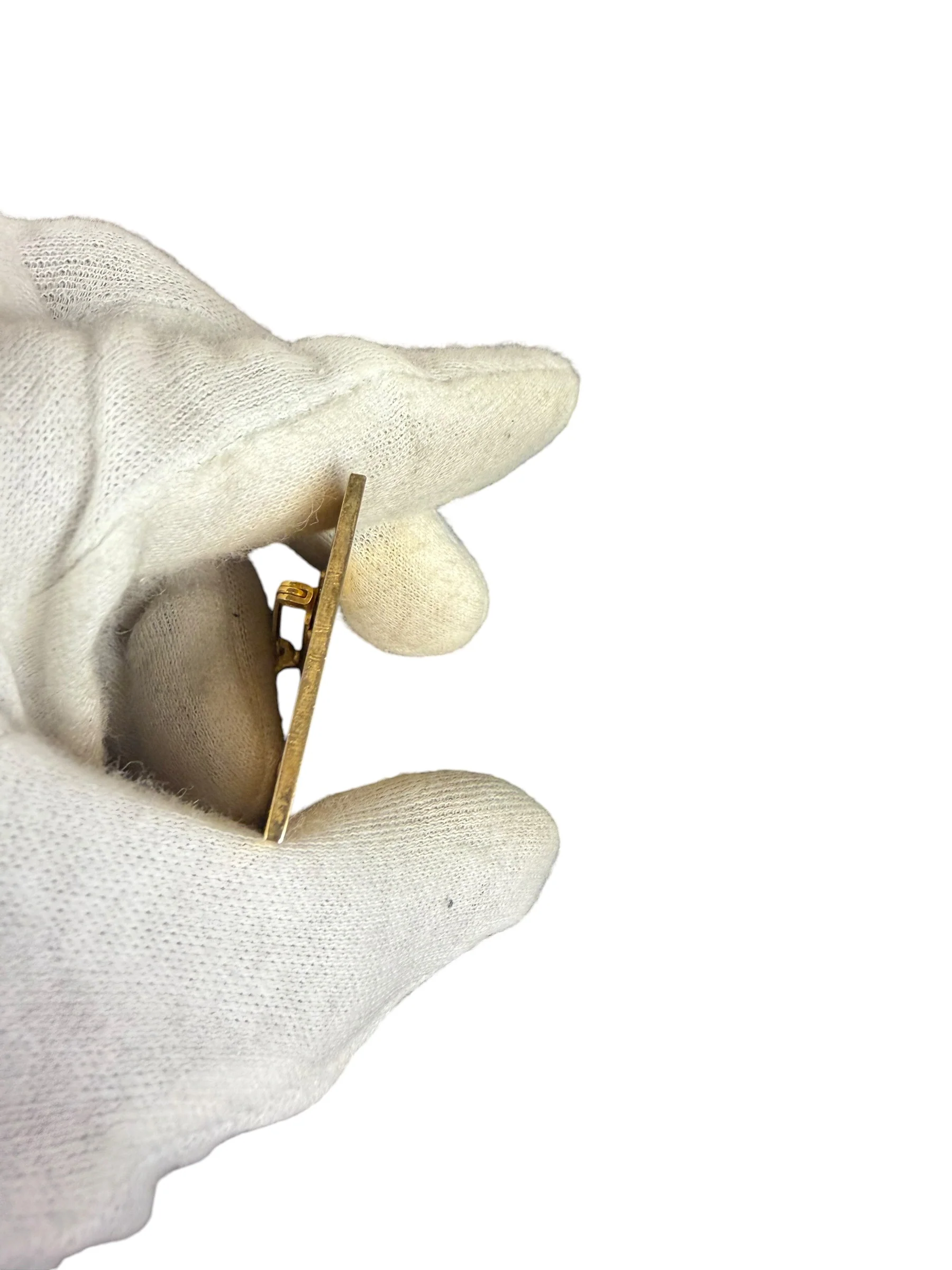 Chanel Vintage Gold-Plated Logo Nameplate Brooch Pin 1990s - Image 6