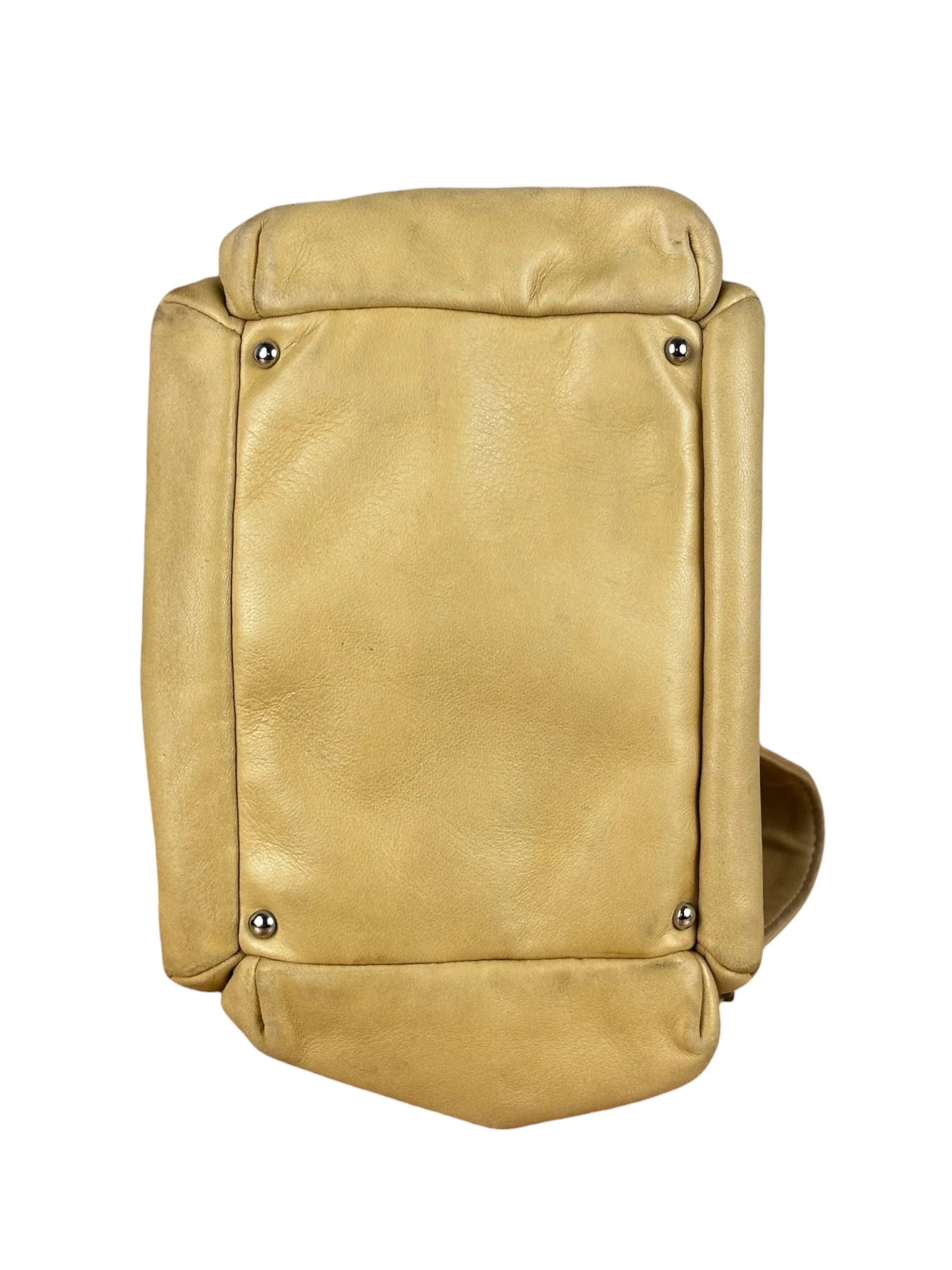 Chanel Warm Beige Leather LAX Accordion Shoulder Bag 2003 - Image 13