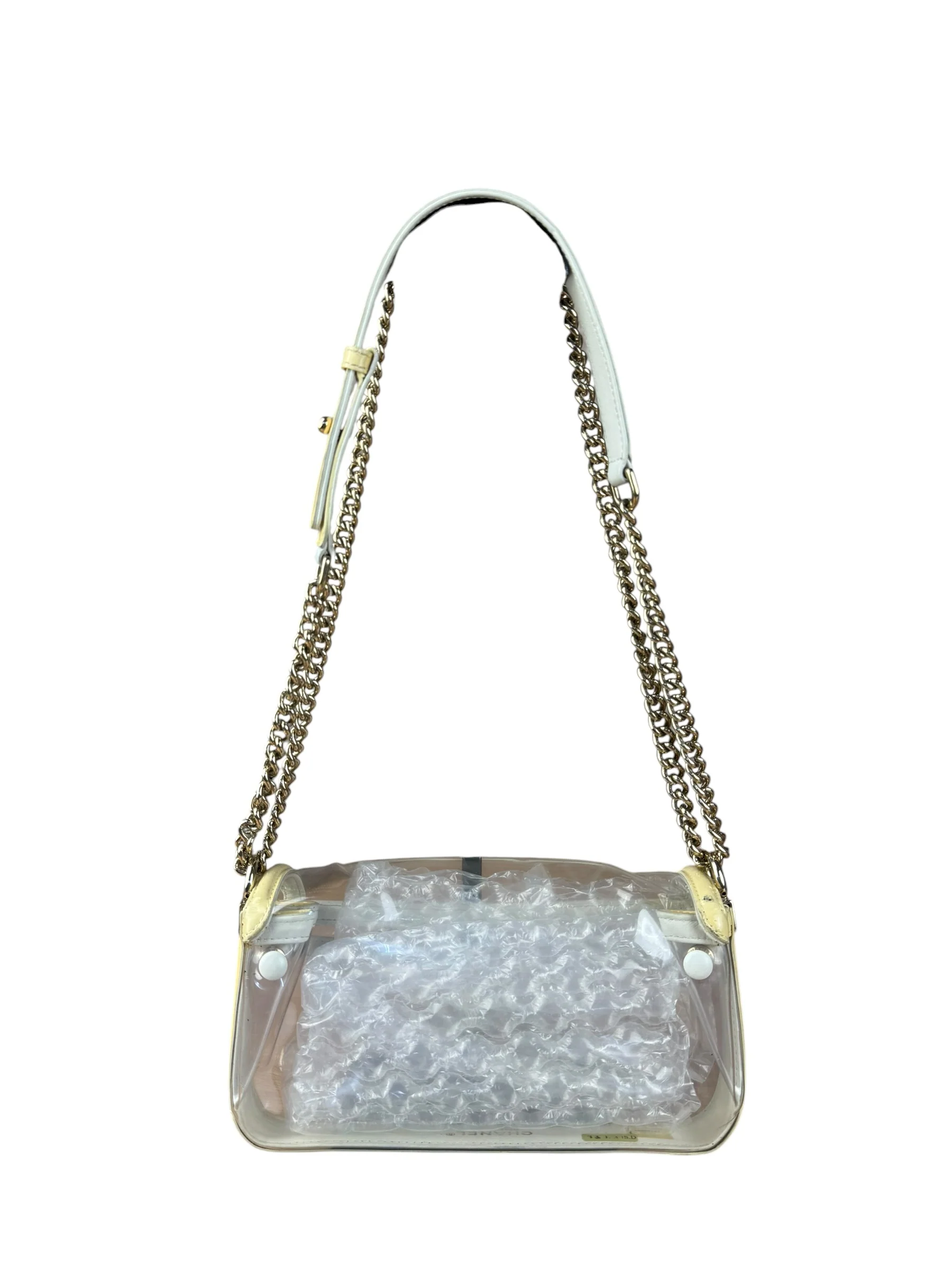 Chanel Yellow Clear PVC Classic Chain Flap Bag 2012 - Image 11