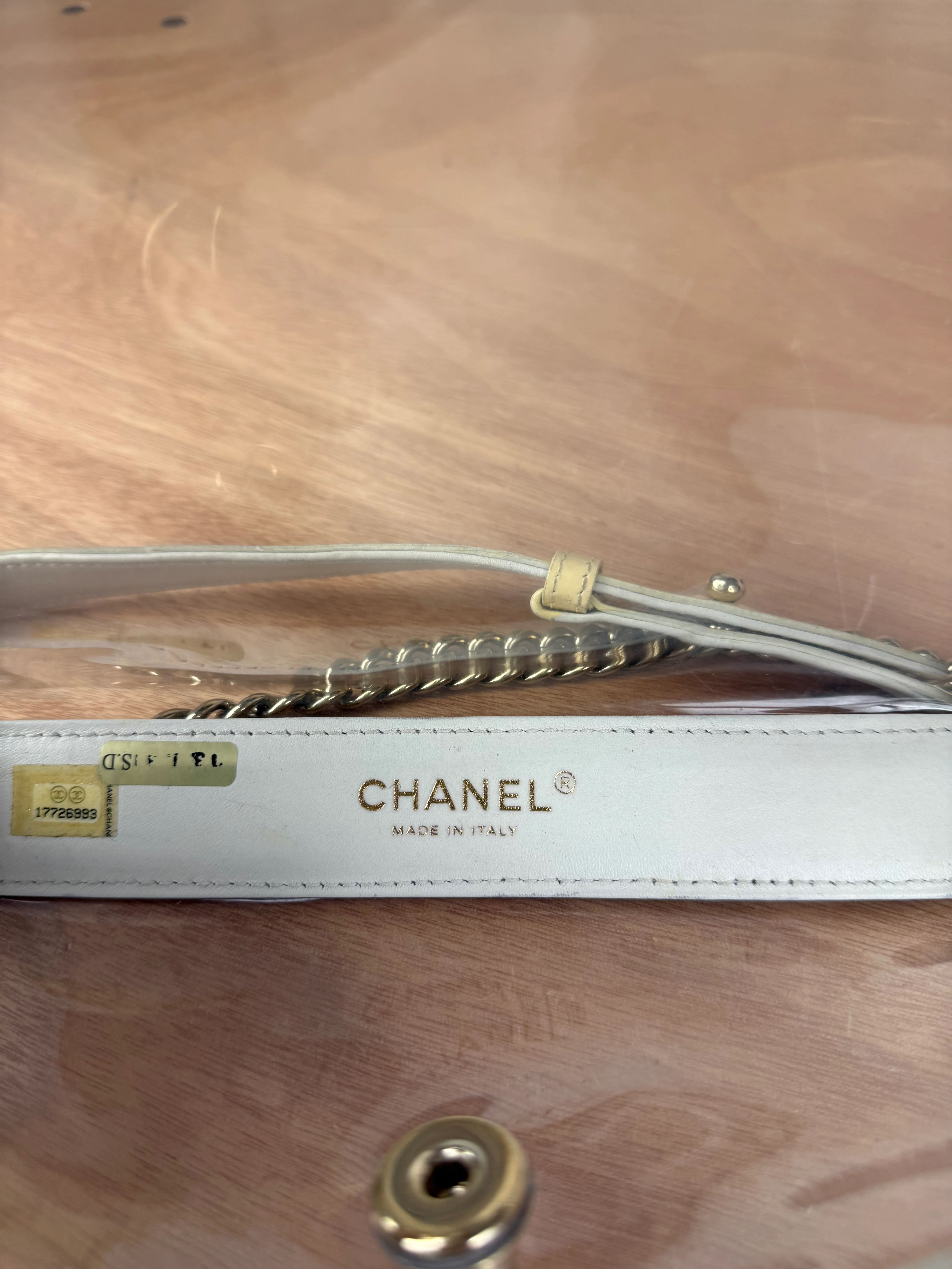 Chanel Yellow Clear PVC Classic Chain Flap Bag 2012 - Image 21