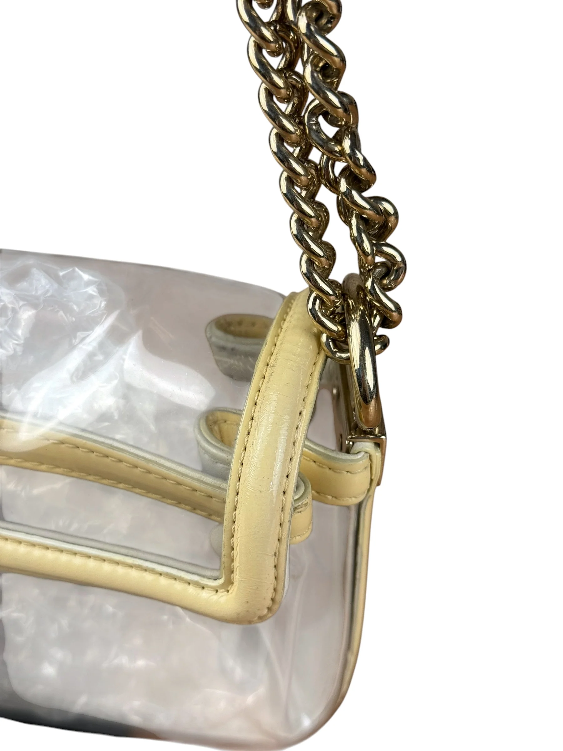Chanel Yellow Clear PVC Classic Chain Flap Bag 2012 - Image 5