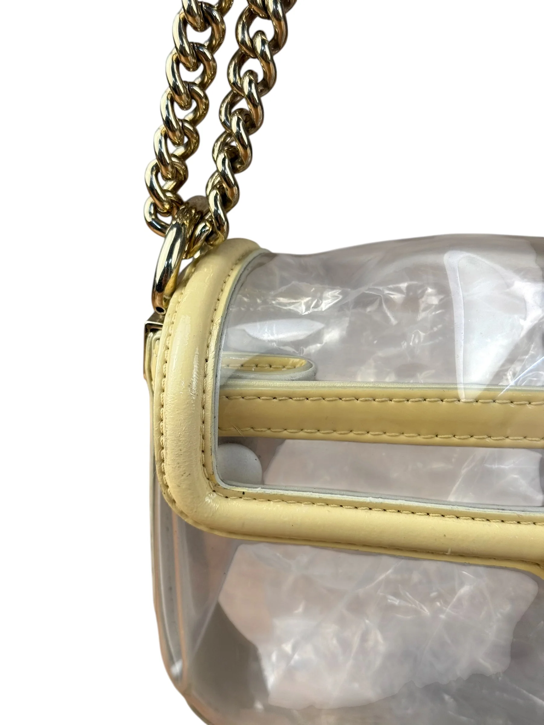 Chanel Yellow Clear PVC Classic Chain Flap Bag 2012 - Image 6