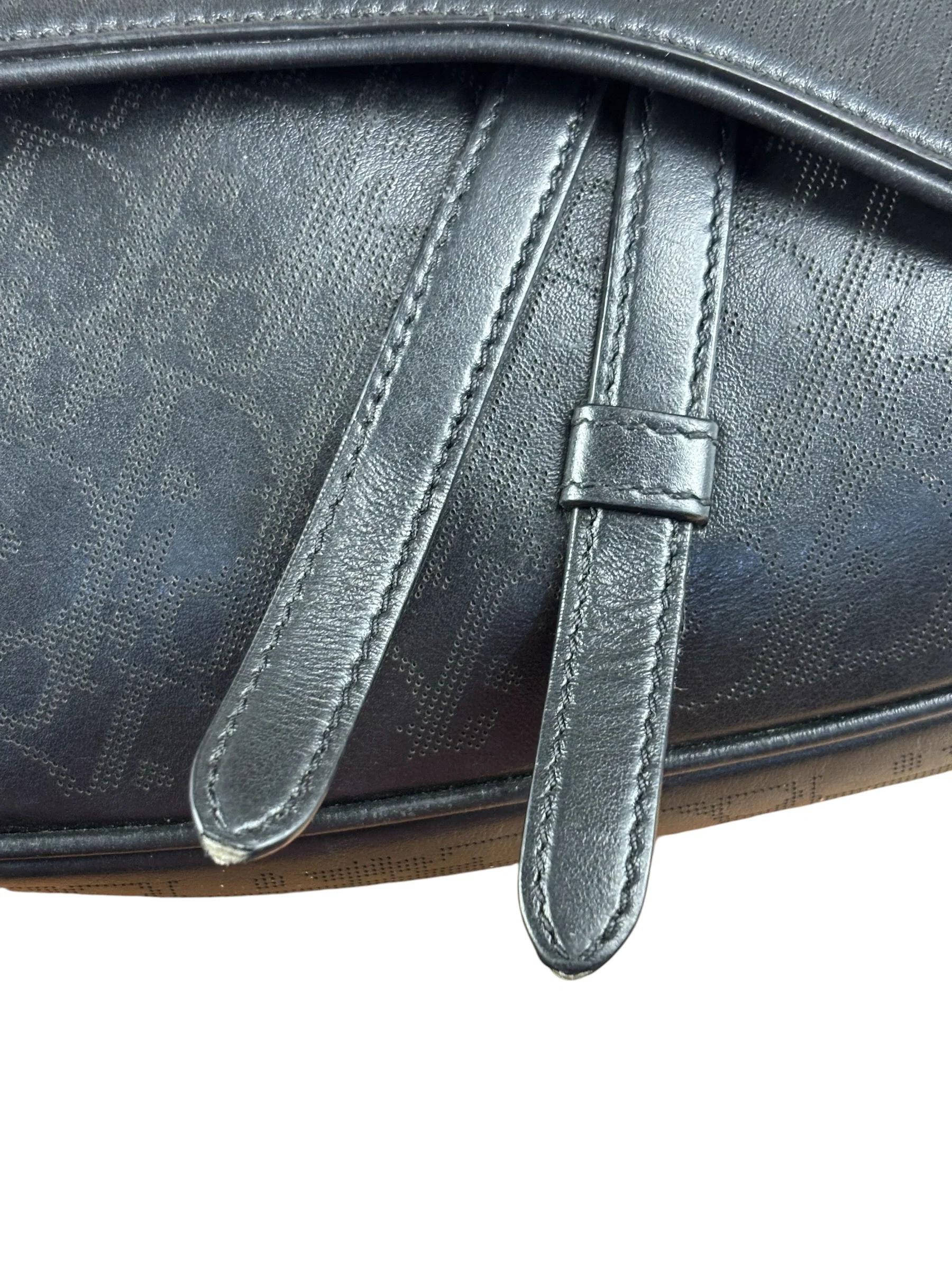 Christian Dior Black Calfskin Galaxy Saddle Messenger Bag - Image 11