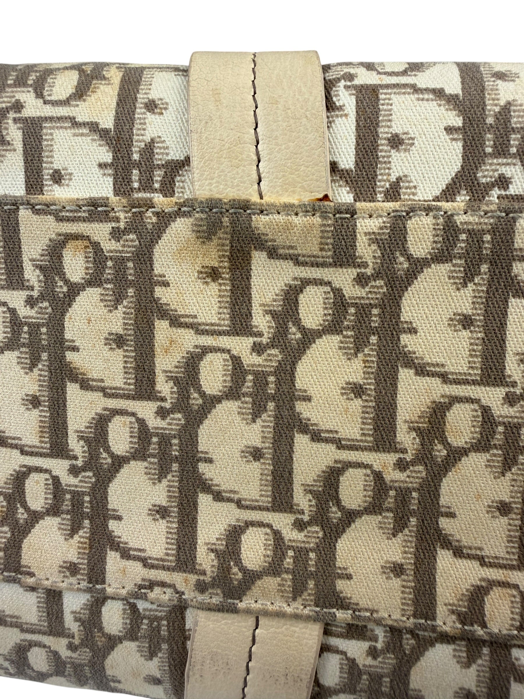 Christian Dior Vintage Monogram Flower Frame Satchel Hand Bag - Image 20