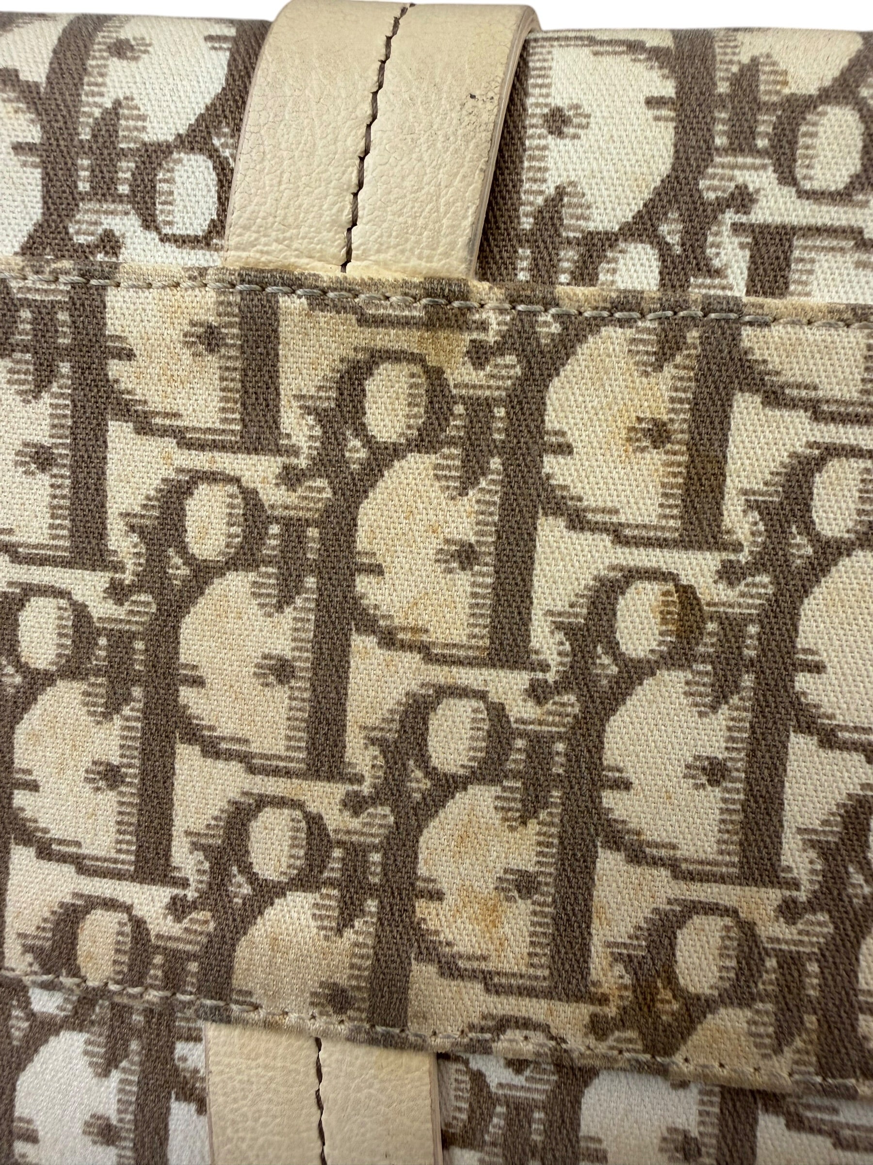 Christian Dior Vintage Monogram Flower Frame Satchel Hand Bag - Image 21