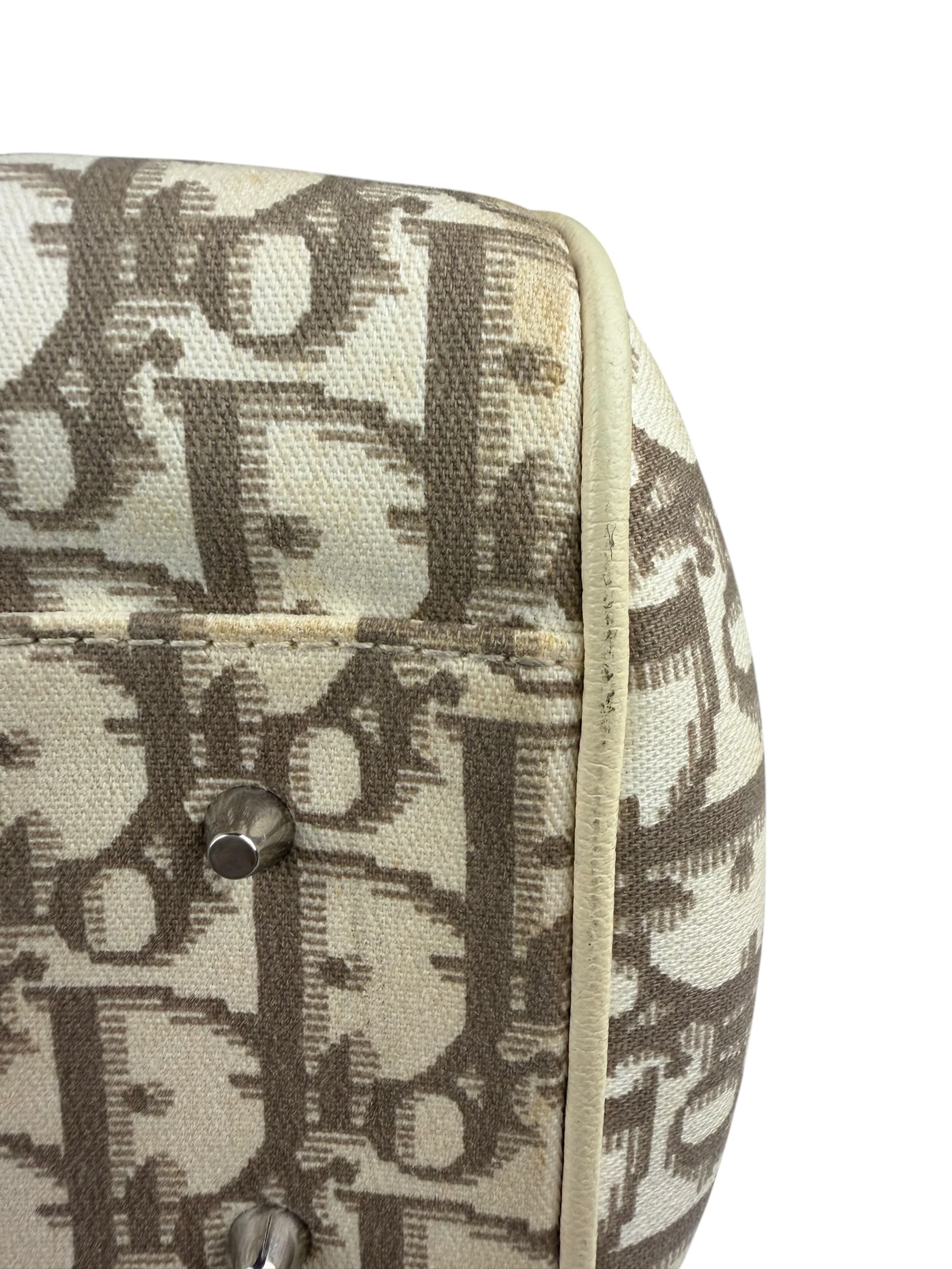 Christian Dior Vintage Monogram Flower Frame Satchel Hand Bag - Image 24