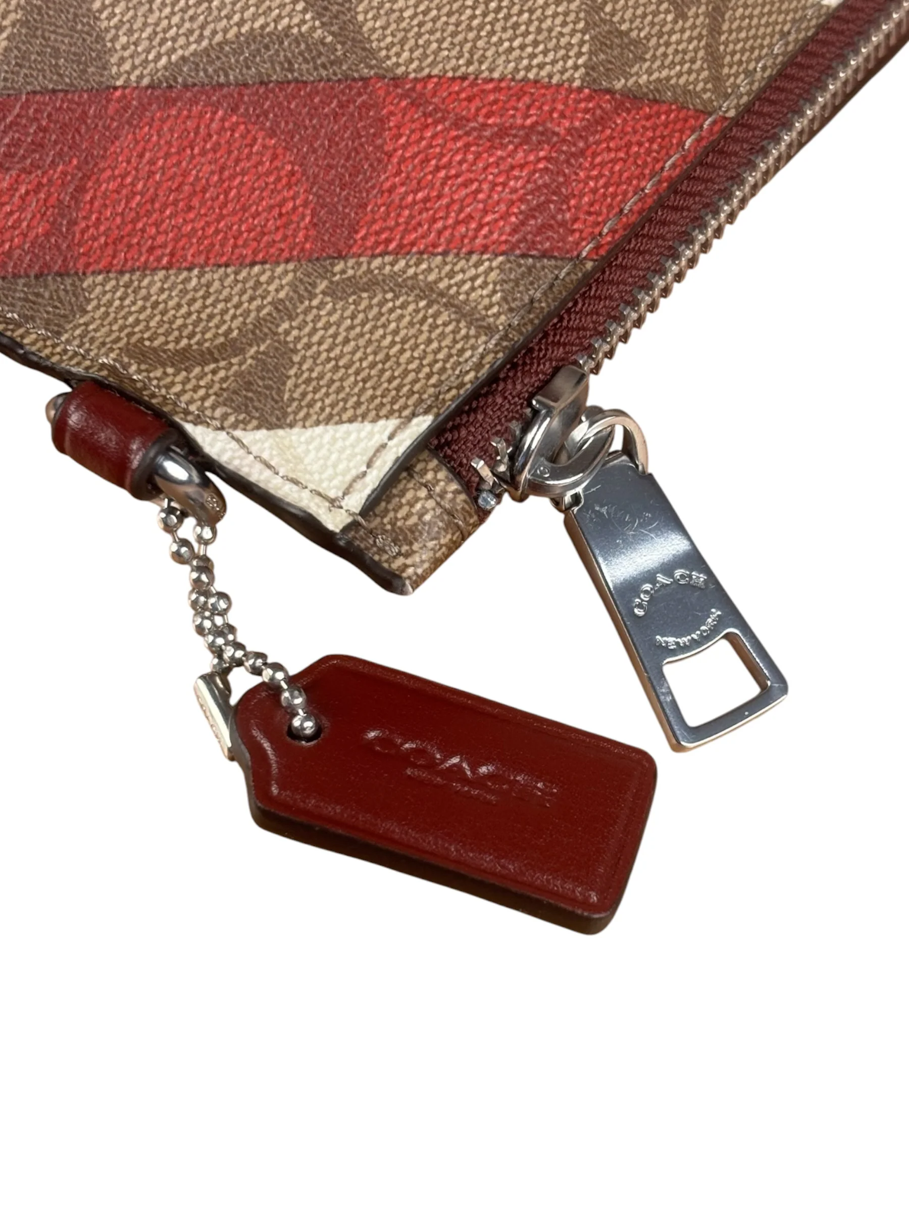 Coach Stripped Signature C Leather Clutch - Image 8