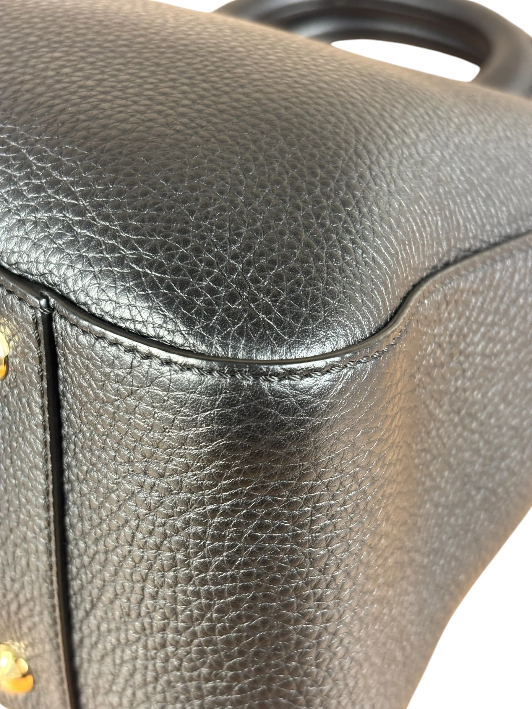 Fendi Black Leather Small FF Tote Two-Way Bag - Image 17