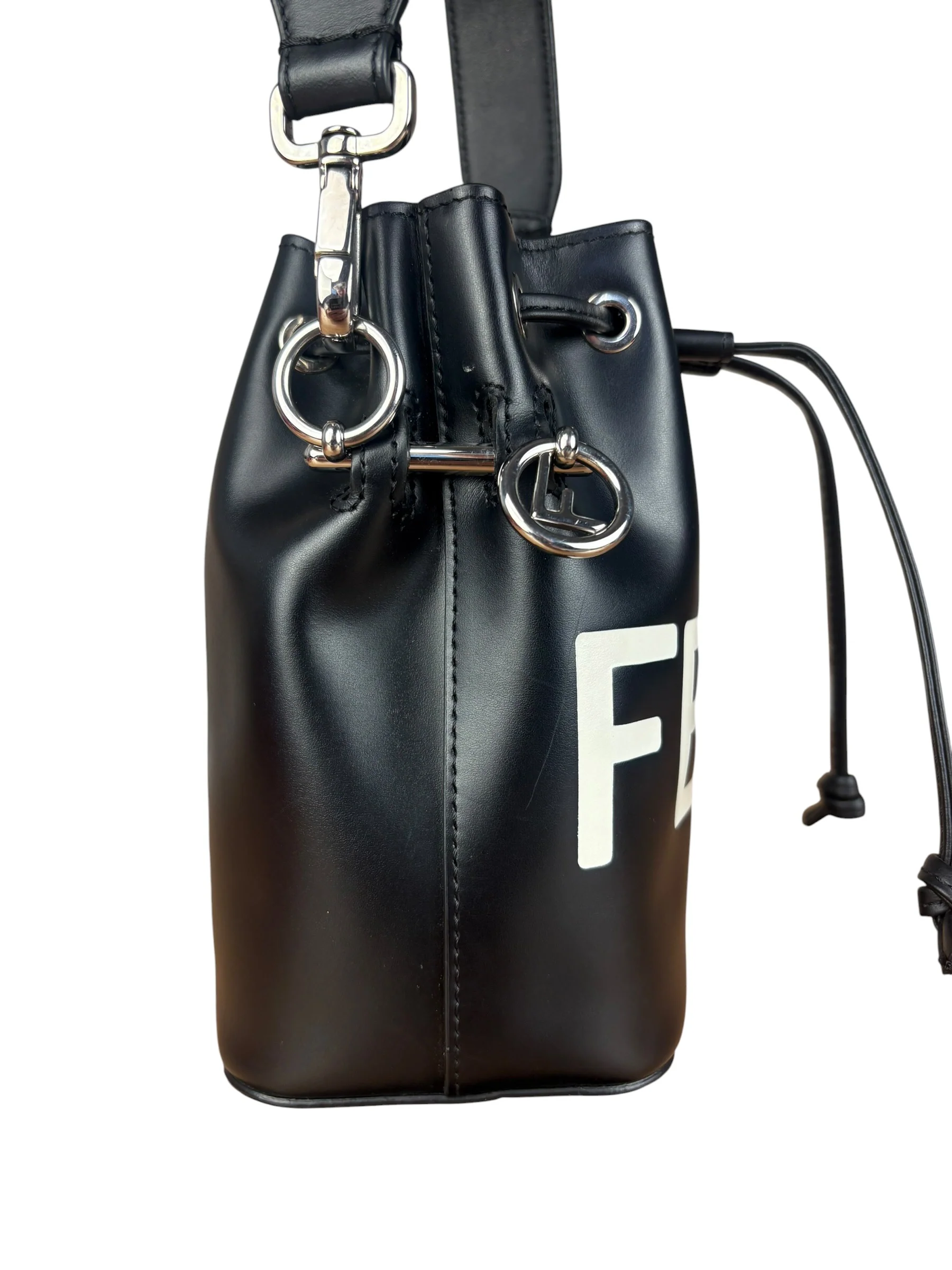 Fendi Black Mon Trésor Mini Bucket Bag - Image 7