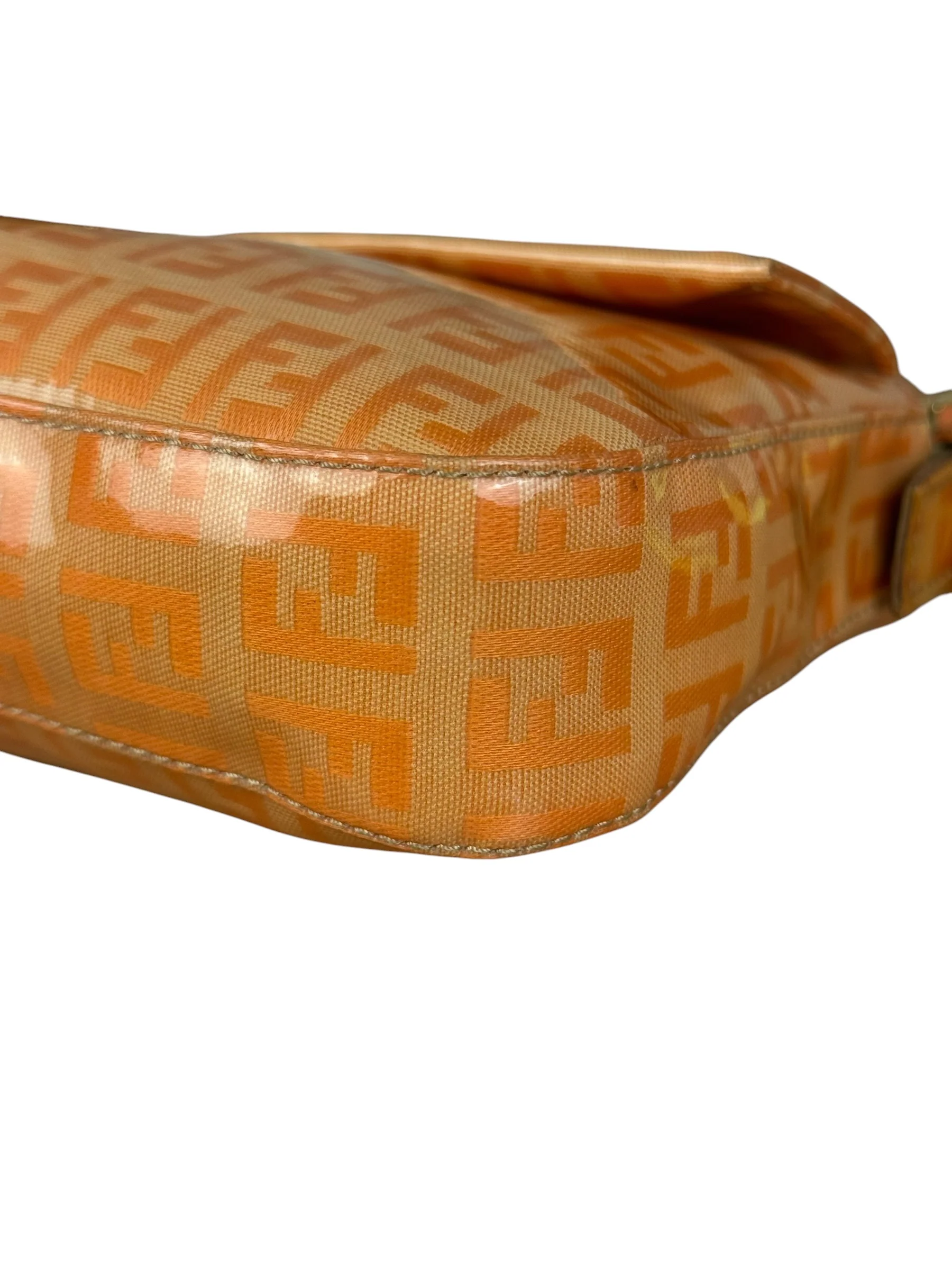 Fendi Vintage Orange Zucca Mamma FF Monogram Baguette - Image 12
