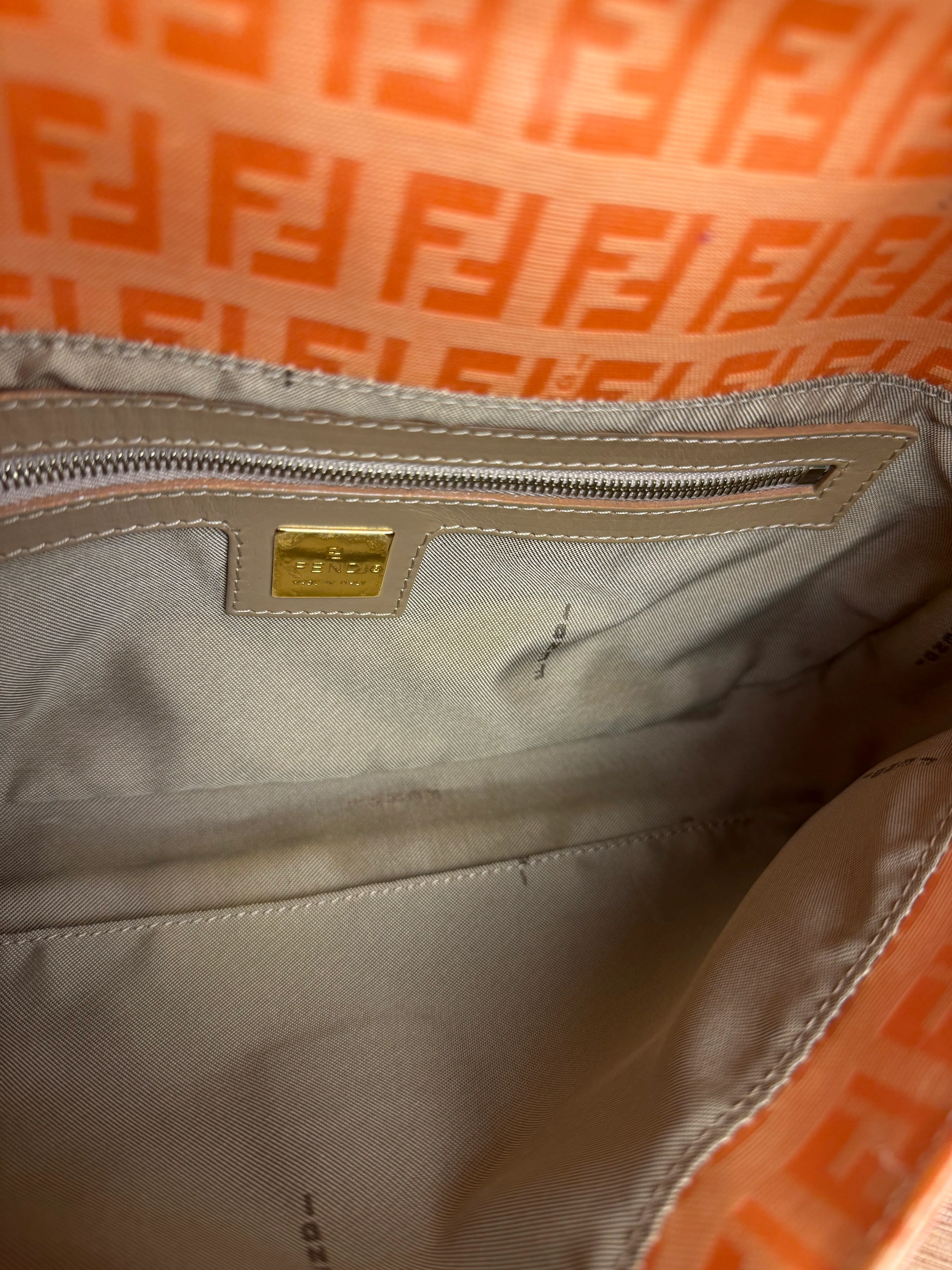 Fendi Vintage Orange Zucca Mamma FF Monogram Baguette - Image 15