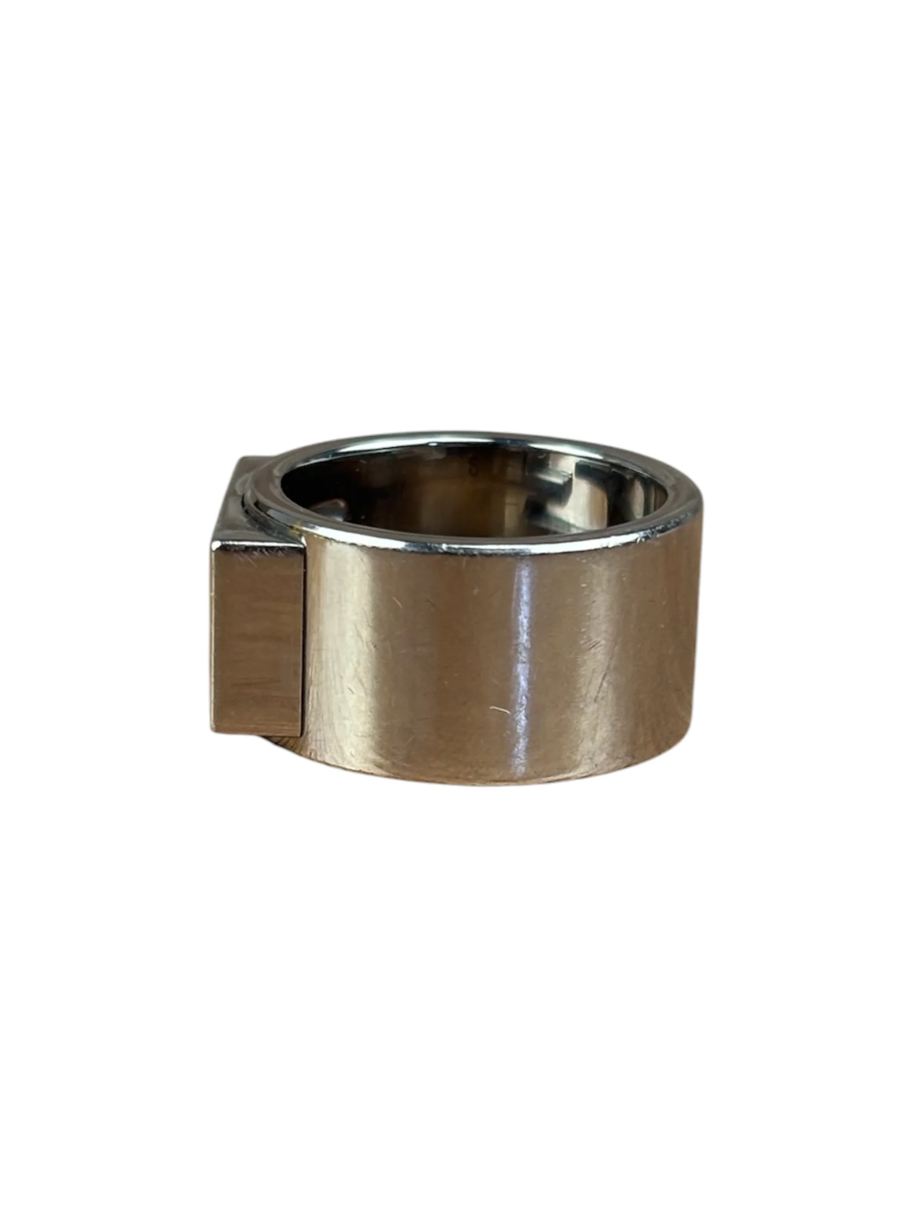 Fendi Vintage Silver Baguette Band Ring - Image 4