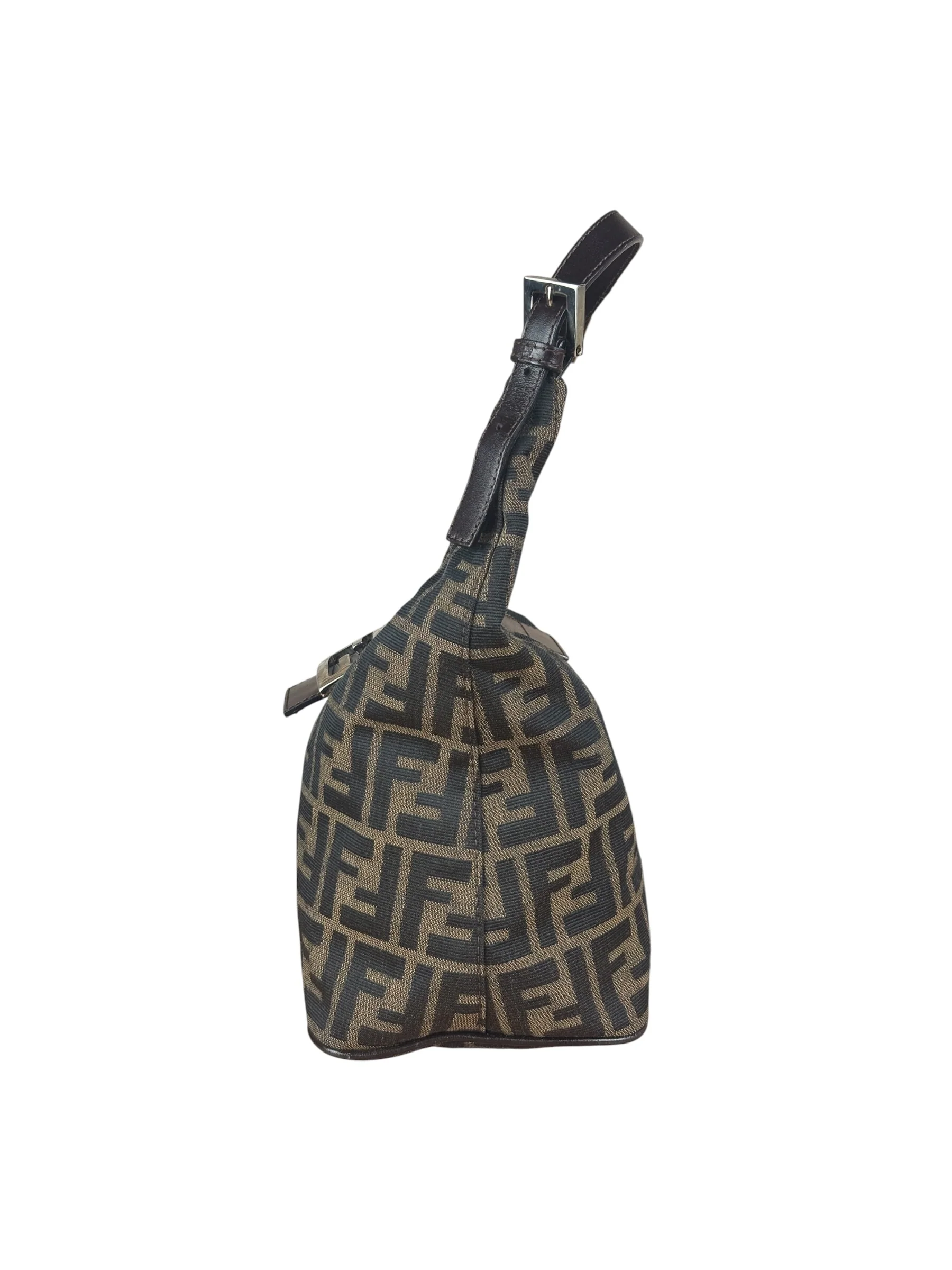 Fendi Zucca FF Mamma Baguette Shoulder Bag - Image 13