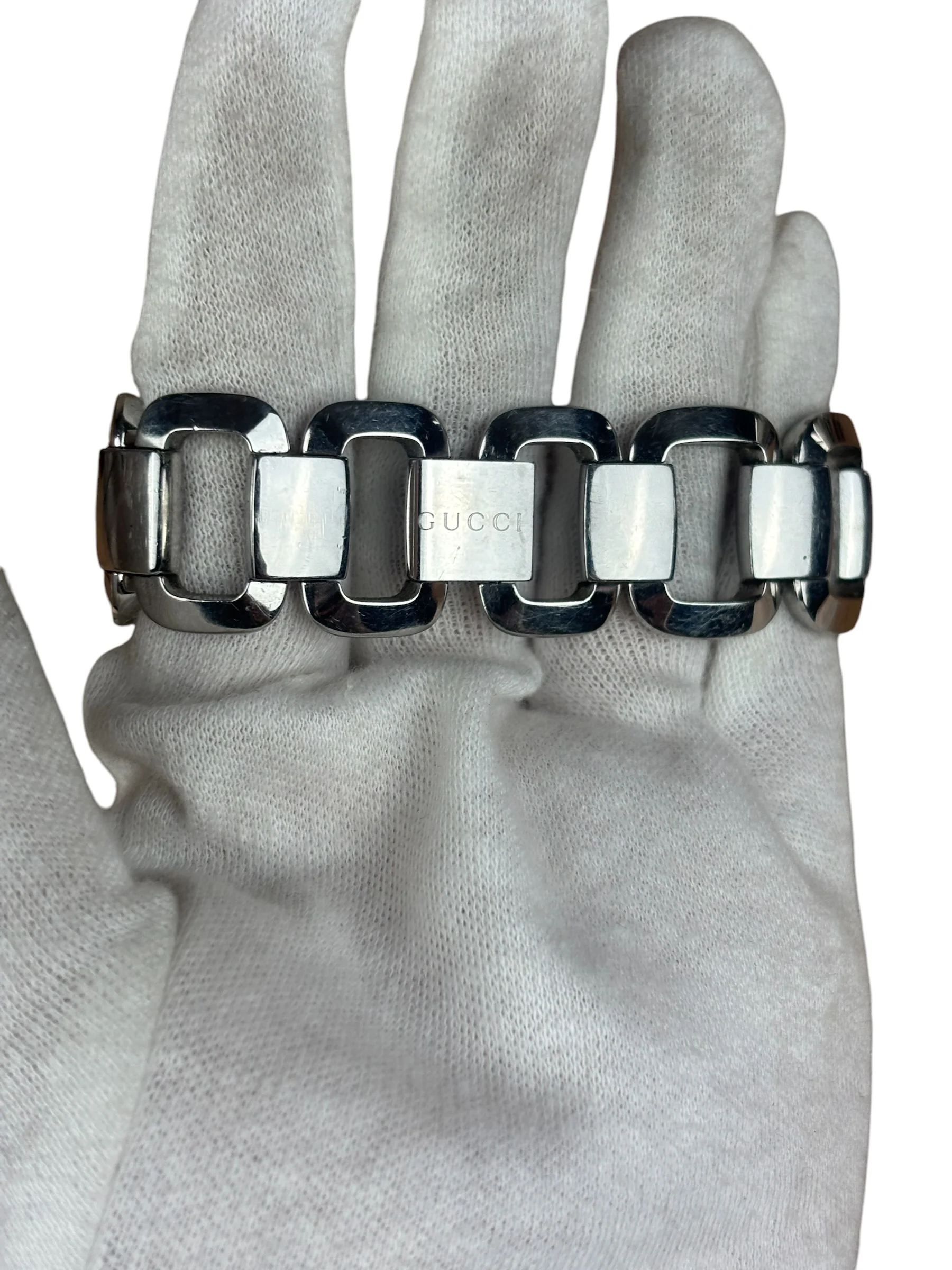 Gucci 125.4 Grey G Dial Link Band - Image 3