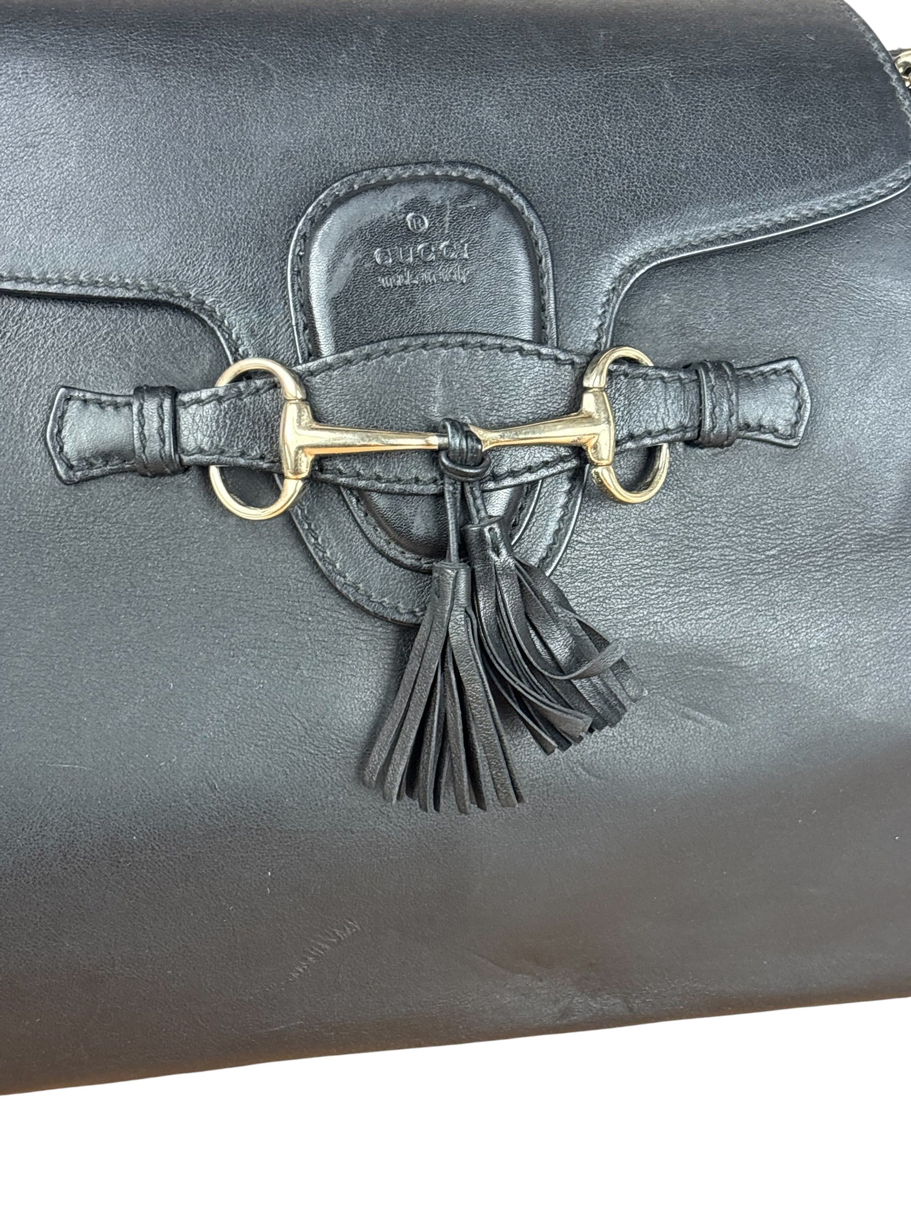 Gucci Black Emily Leather Shoulder Bag - Image 13