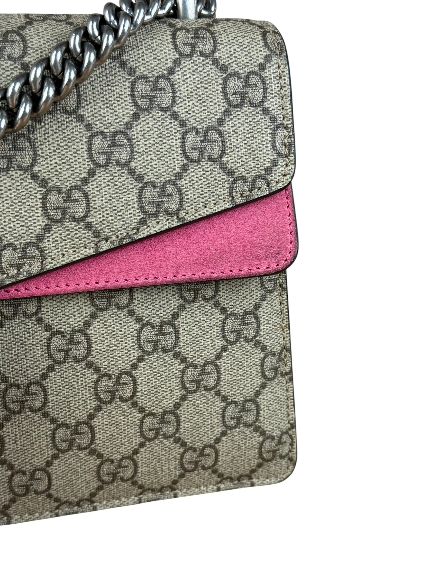 Gucci Dionysus GG Supreme Shoulder Bag Beige/Pink - Image 3