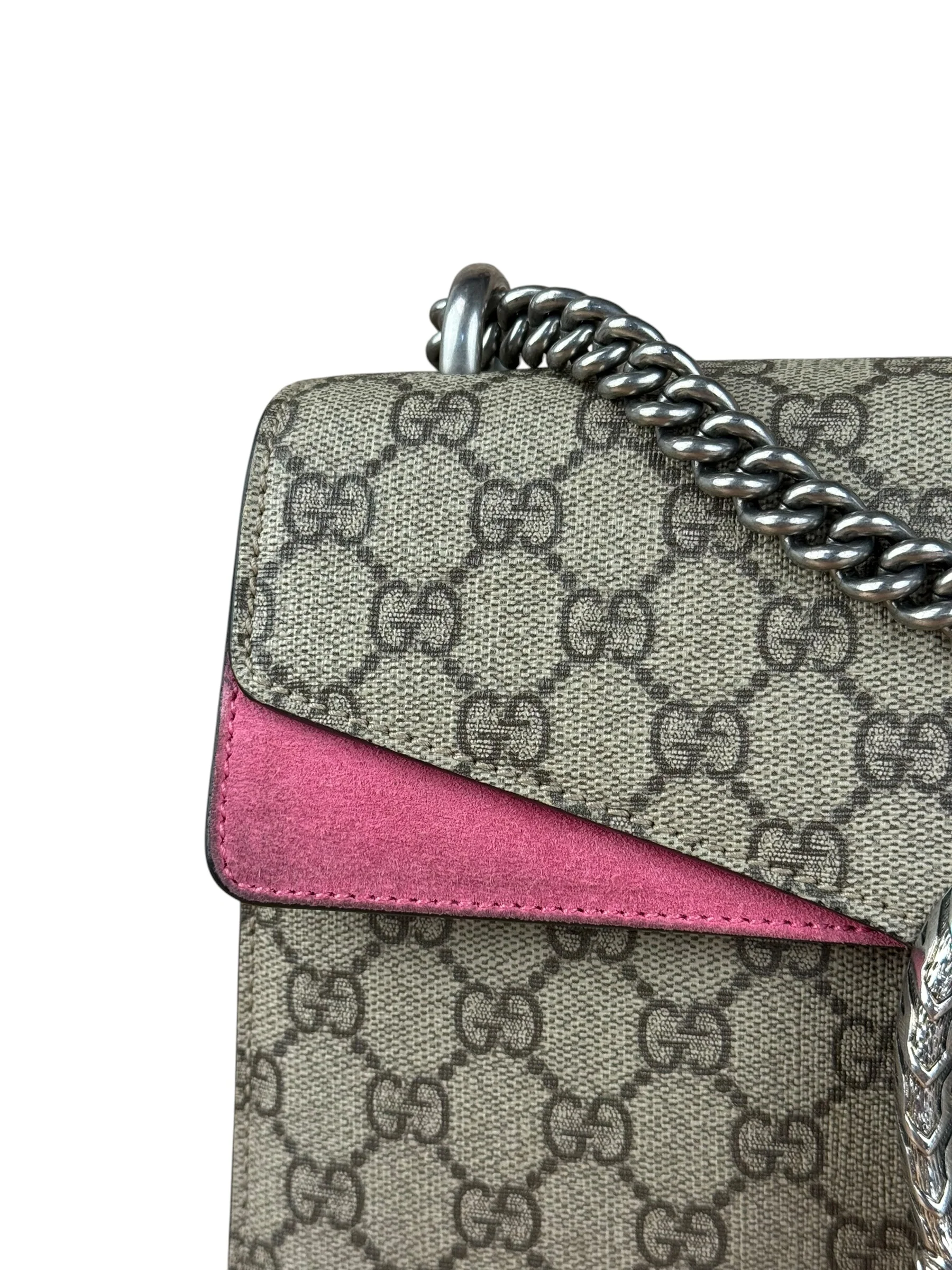 Gucci Dionysus GG Supreme Shoulder Bag Beige/Pink - Image 4