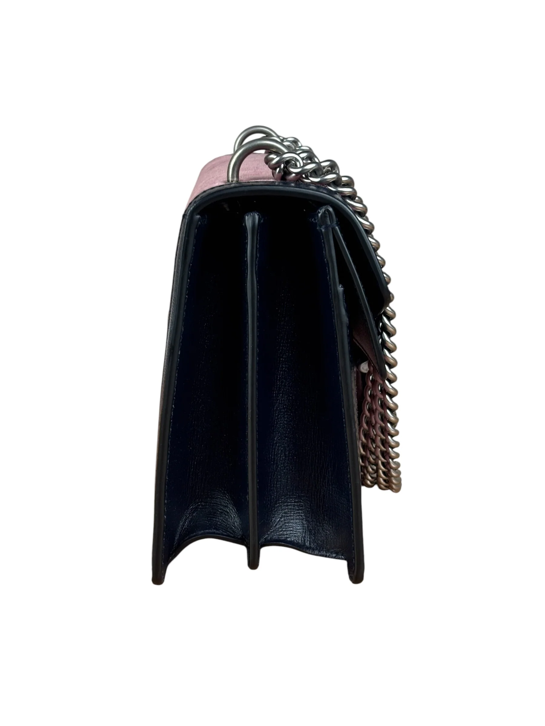 Gucci Pink Leather Trim Dionysus Corduroy Shoulder Bag - Image 3