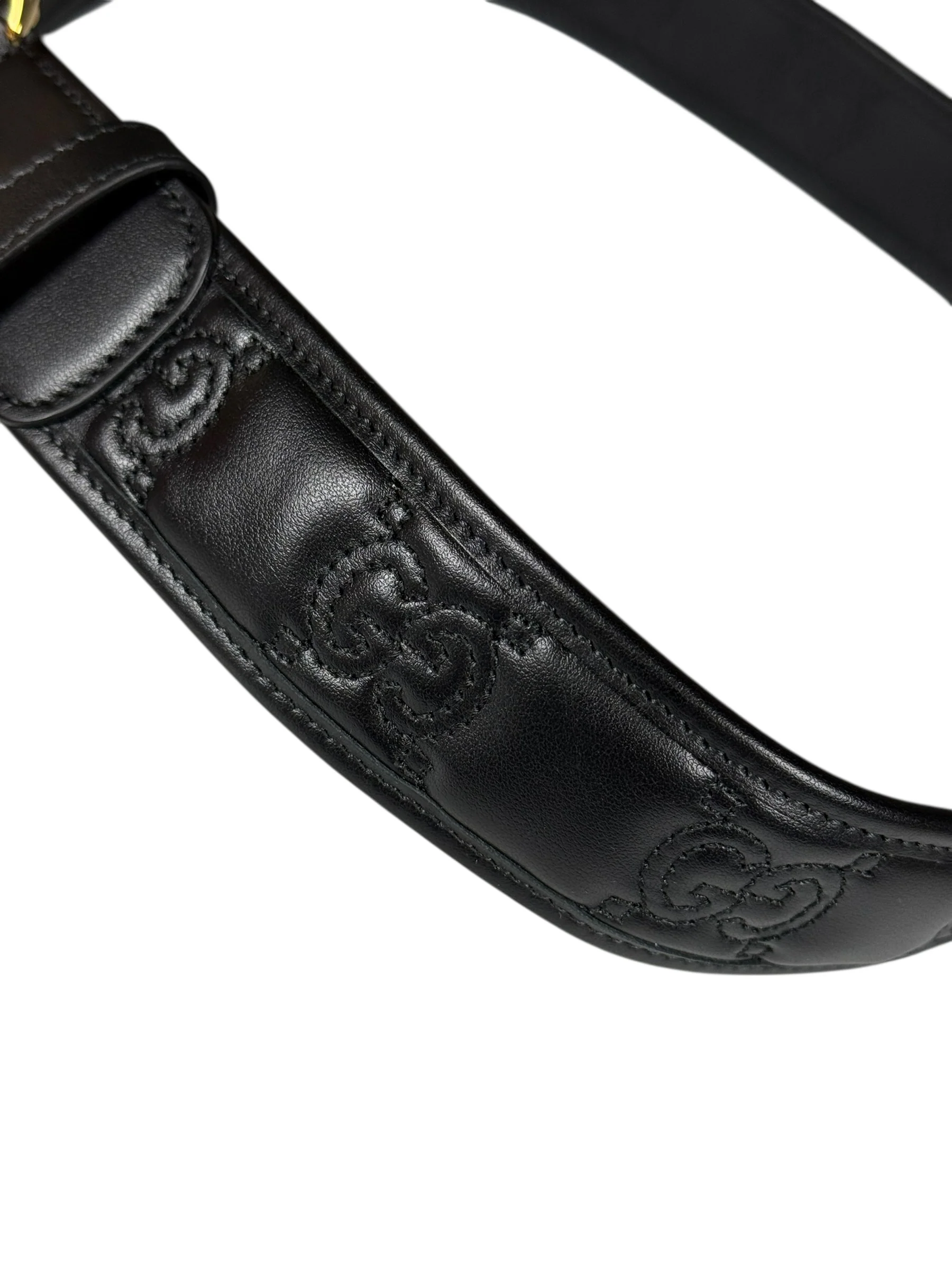Gucci Puff Monogram GG Buckle Belt - Image 5