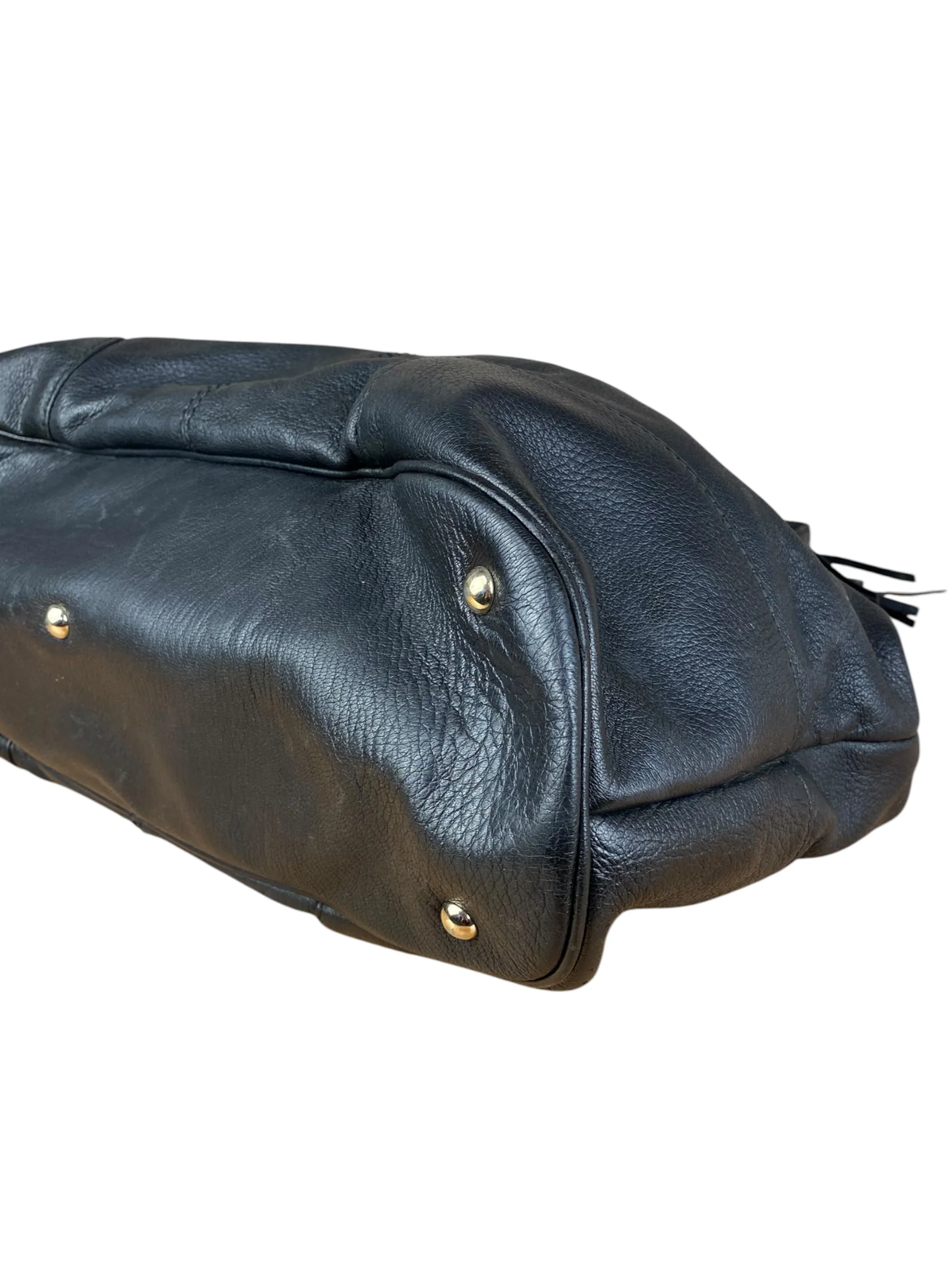 Gucci Vintage Black Leather Sienna Tote - Image 8