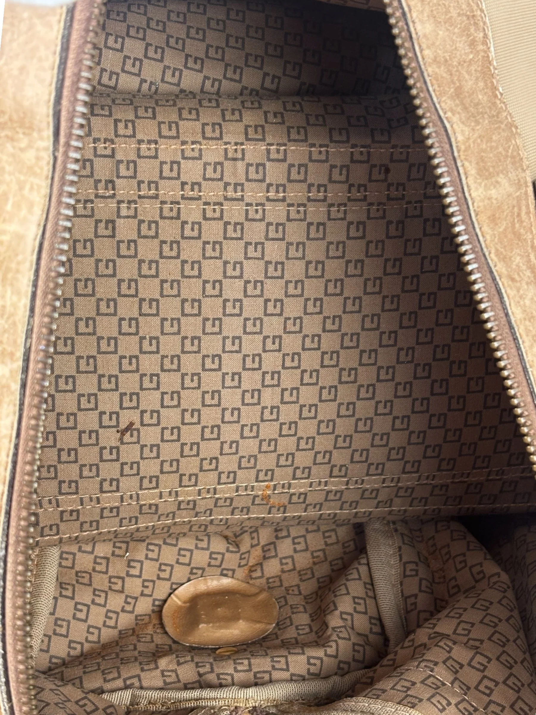 Gucci Vintage Canvas Duffle Bag - Image 4