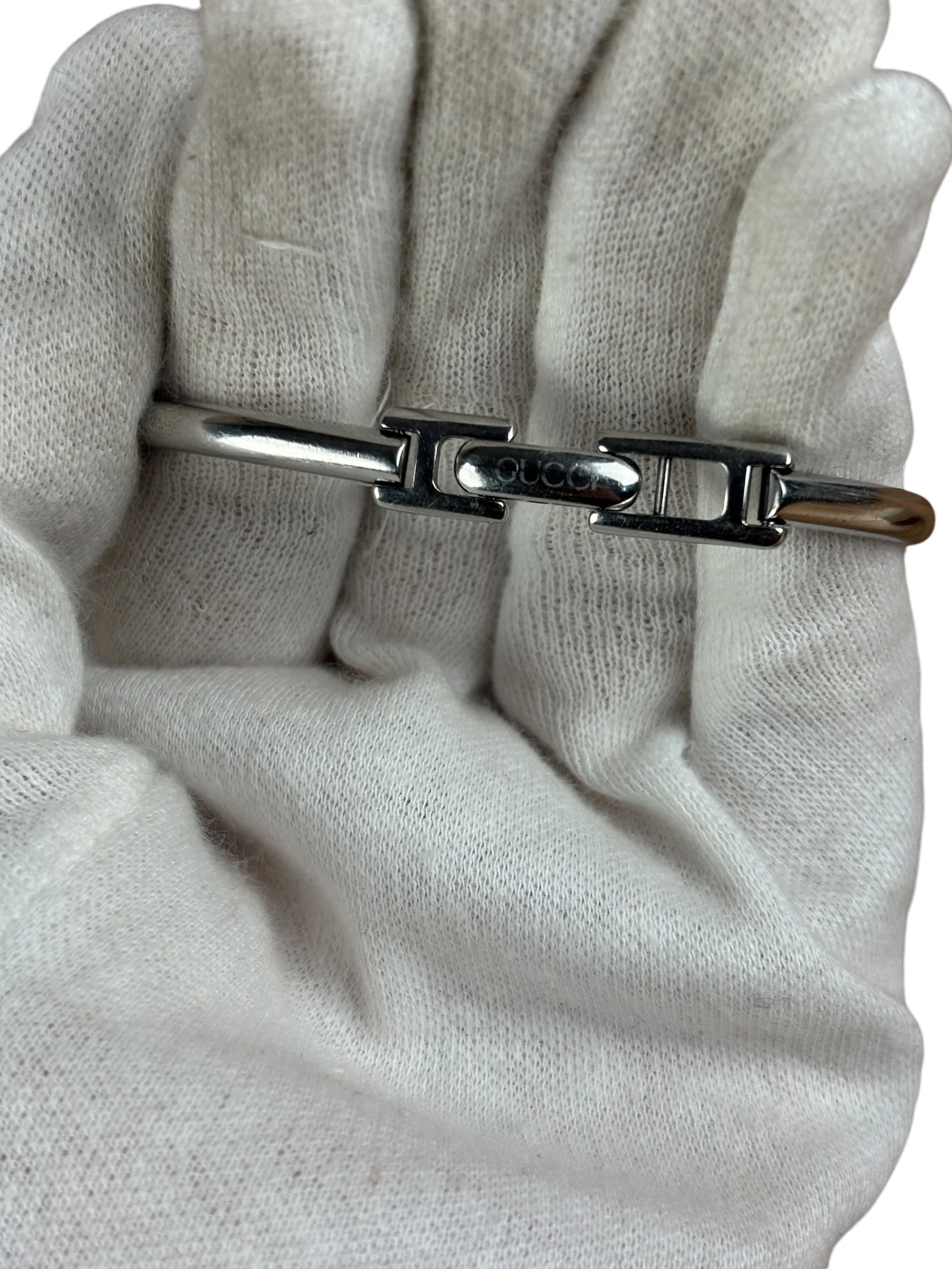 Gucci Vintage Ice Blue Dial Square Bangle Watch - Image 3