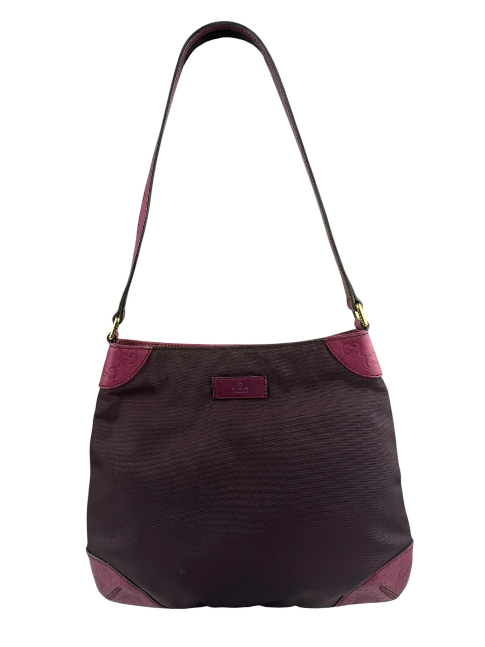 Gucci Vintage Purple Canvas Shoulder/Hobo Bag - Image 23