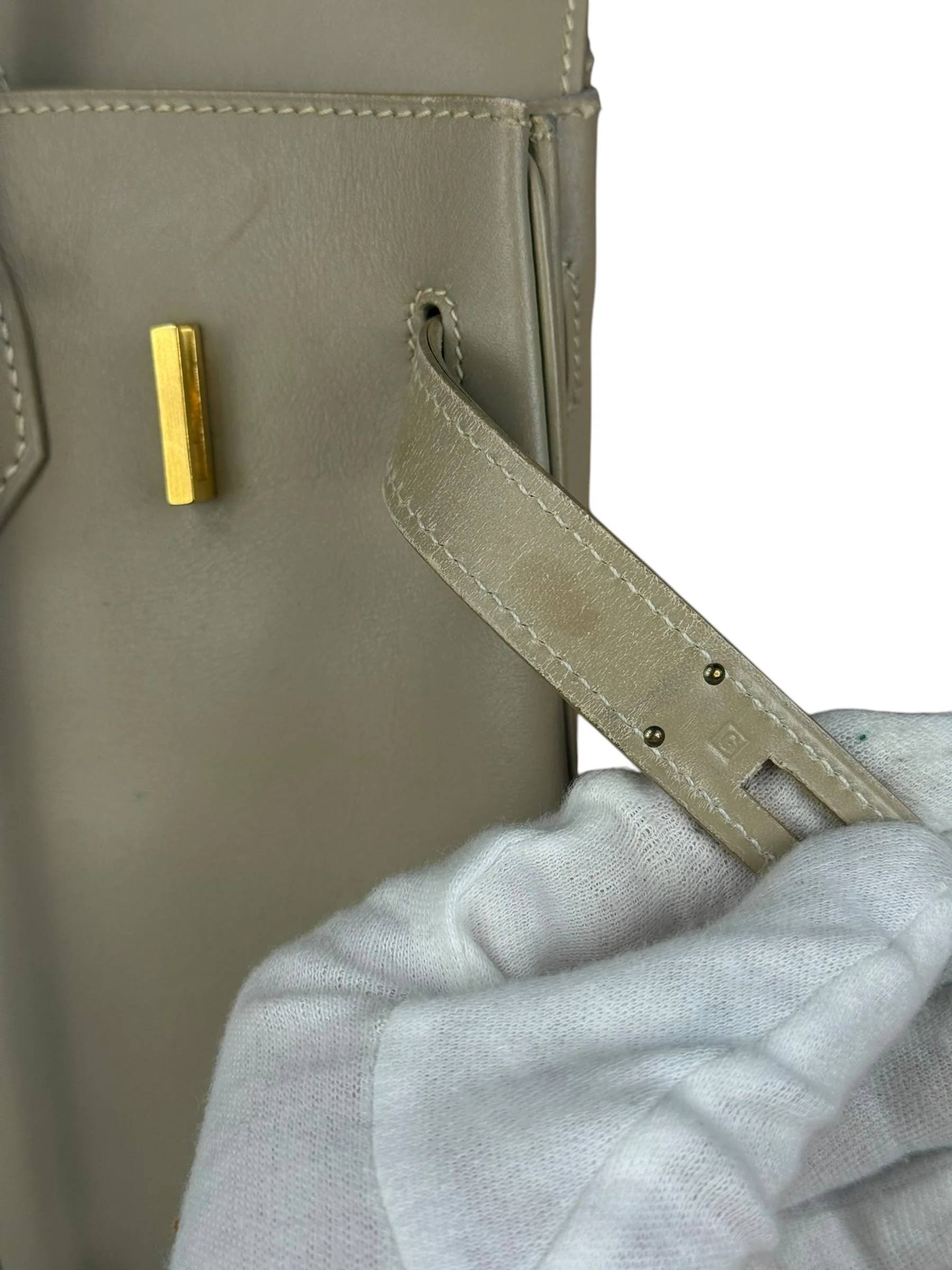 Hermes Birkin 30 Argile Box Brushed Gold 2003 - Image 10