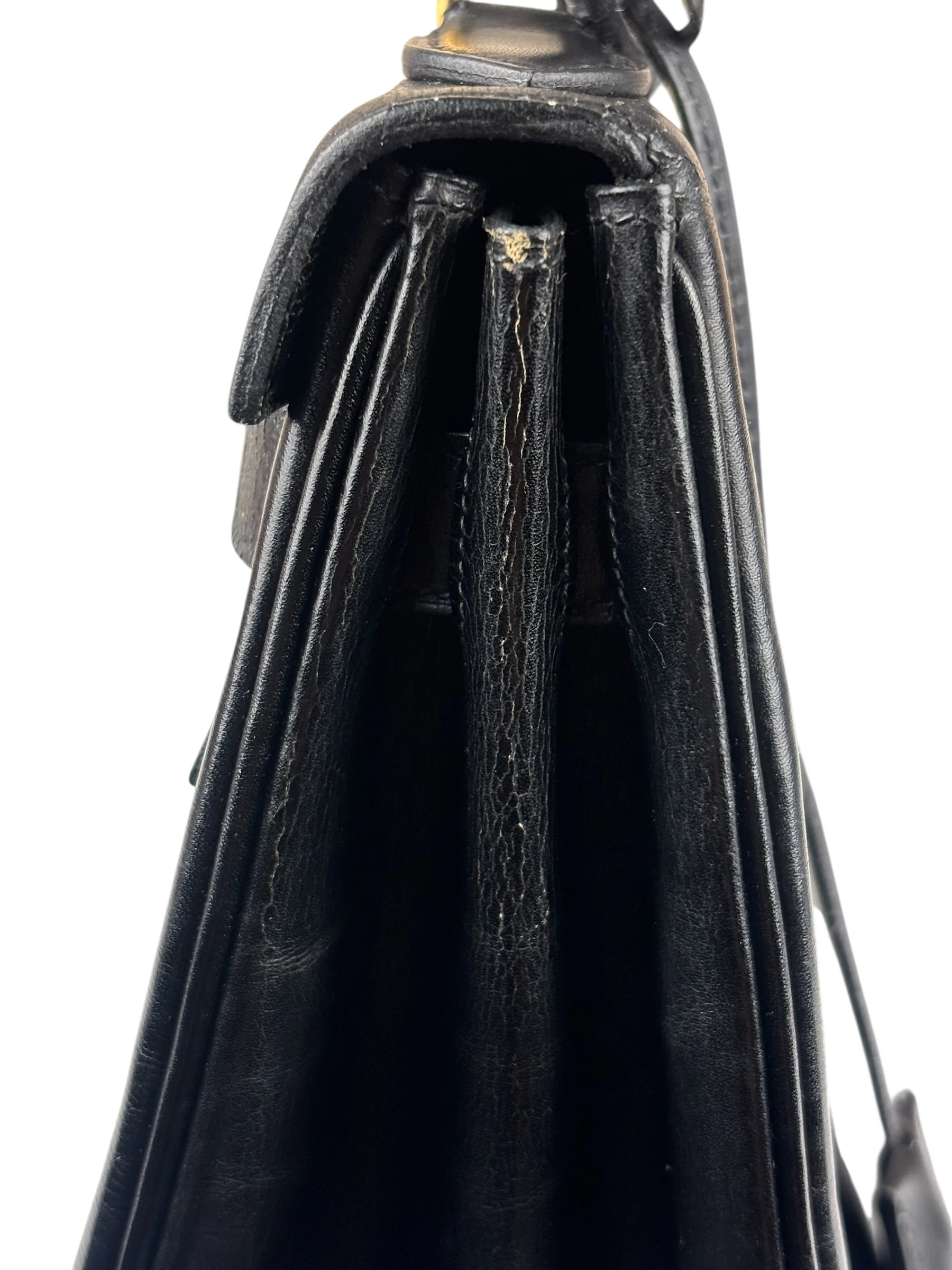 Hermes Black Box Leather Kelly 32 Handbag 1979 - Image 20