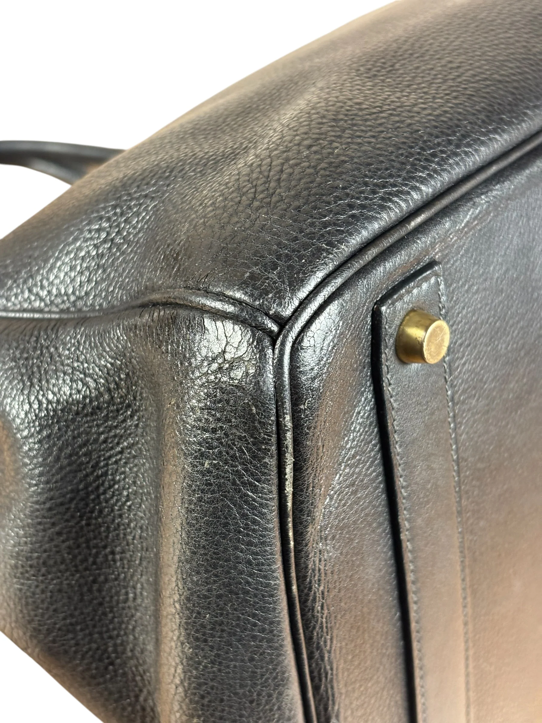 Hermes Black Togo Leather Birkin 40 Handbag Gold 1998 - Image 15