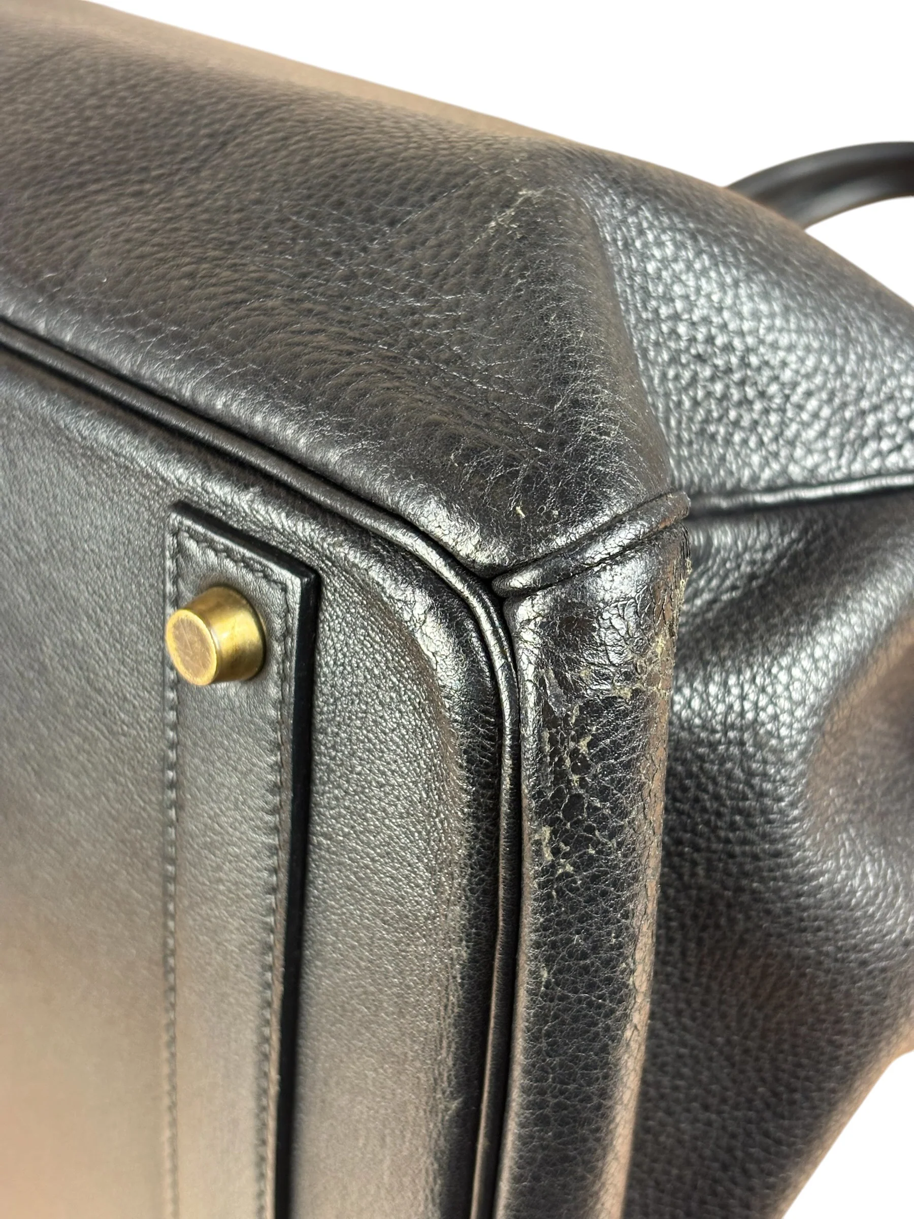 Hermes Black Togo Leather Birkin 40 Handbag Gold 1998 - Image 16