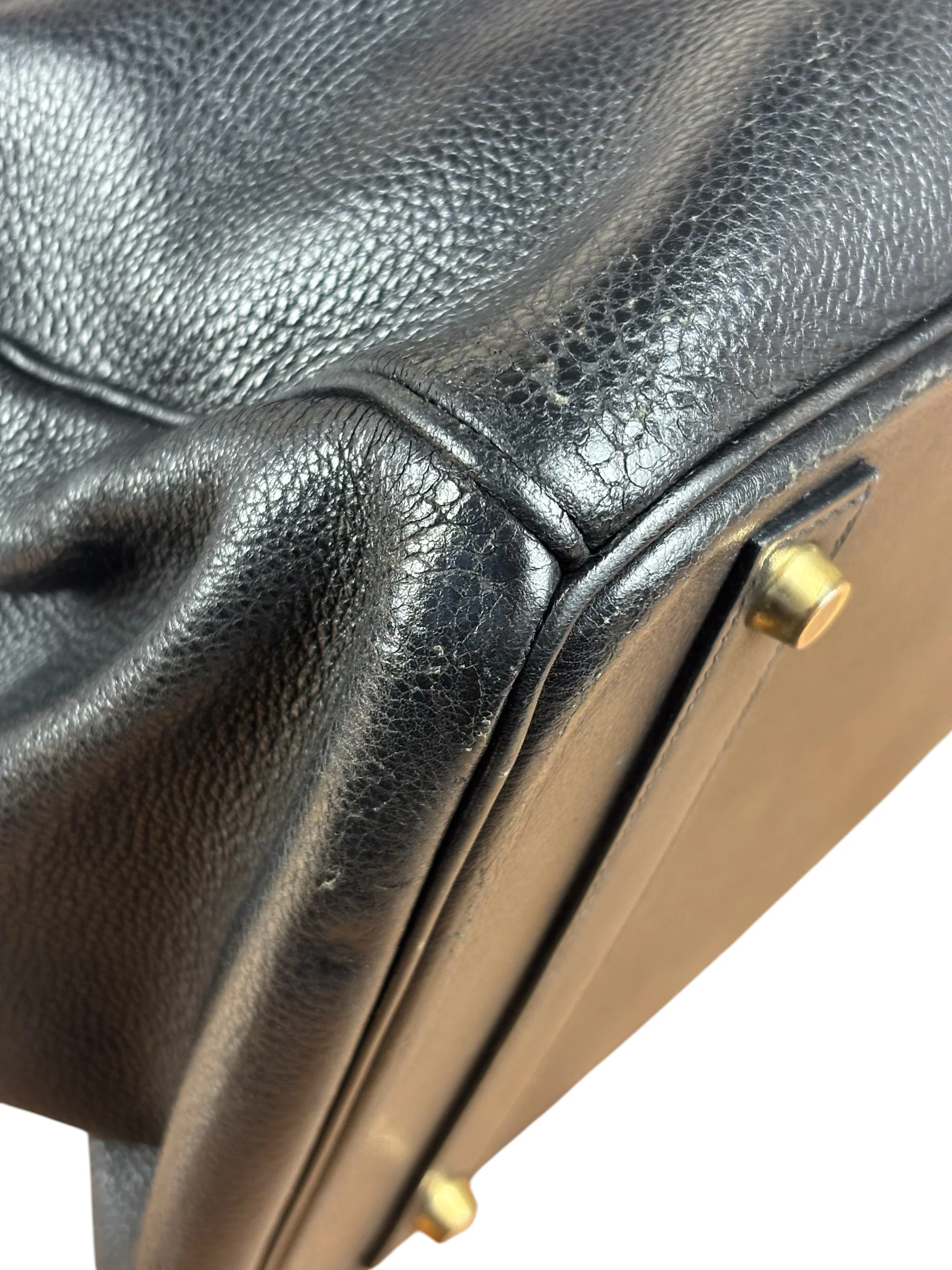 Hermes Black Togo Leather Birkin 40 Handbag Gold 1998 - Image 17