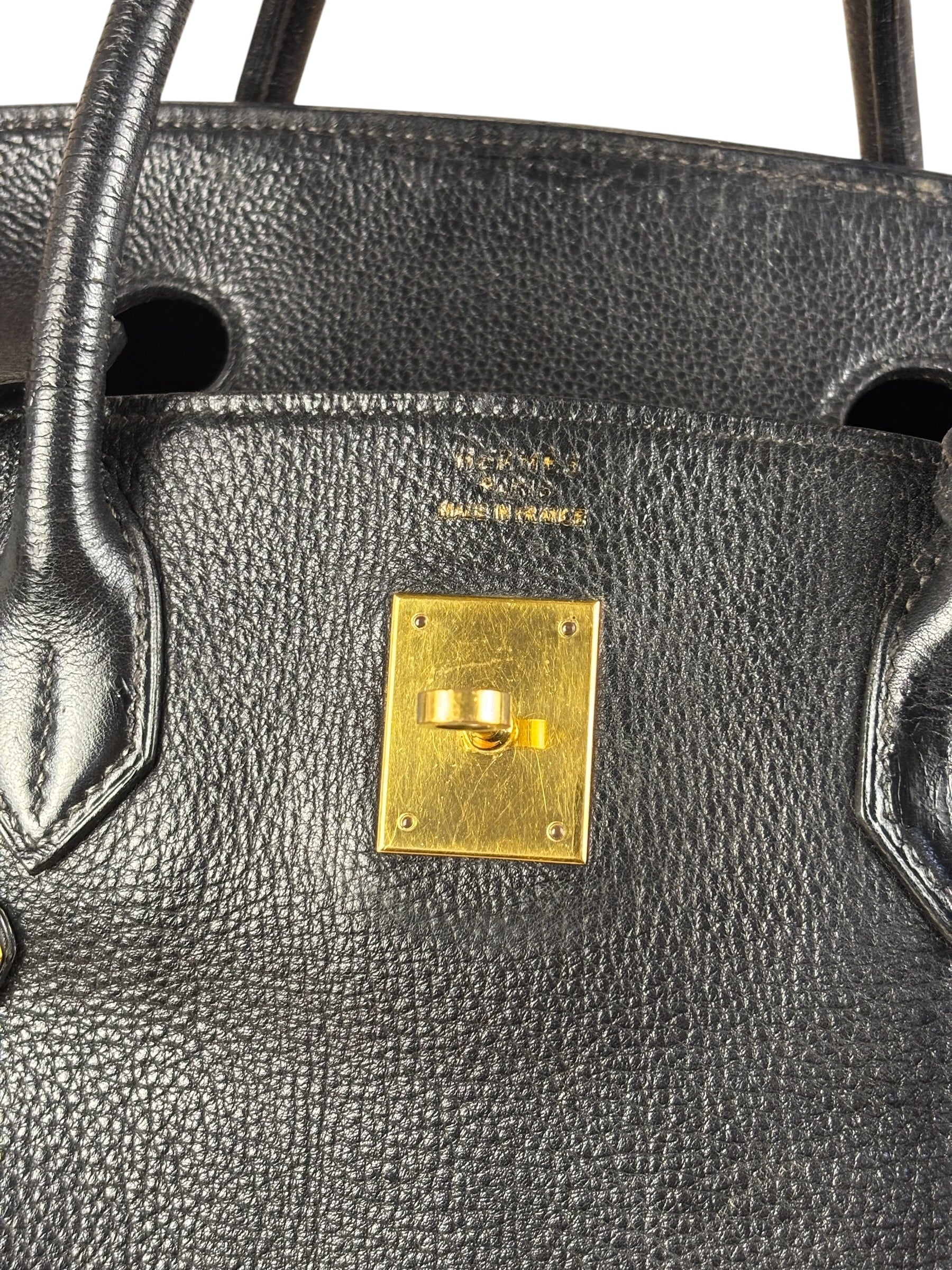 Hermes Black Togo Leather Birkin 40 Handbag Gold 1998 - Image 25