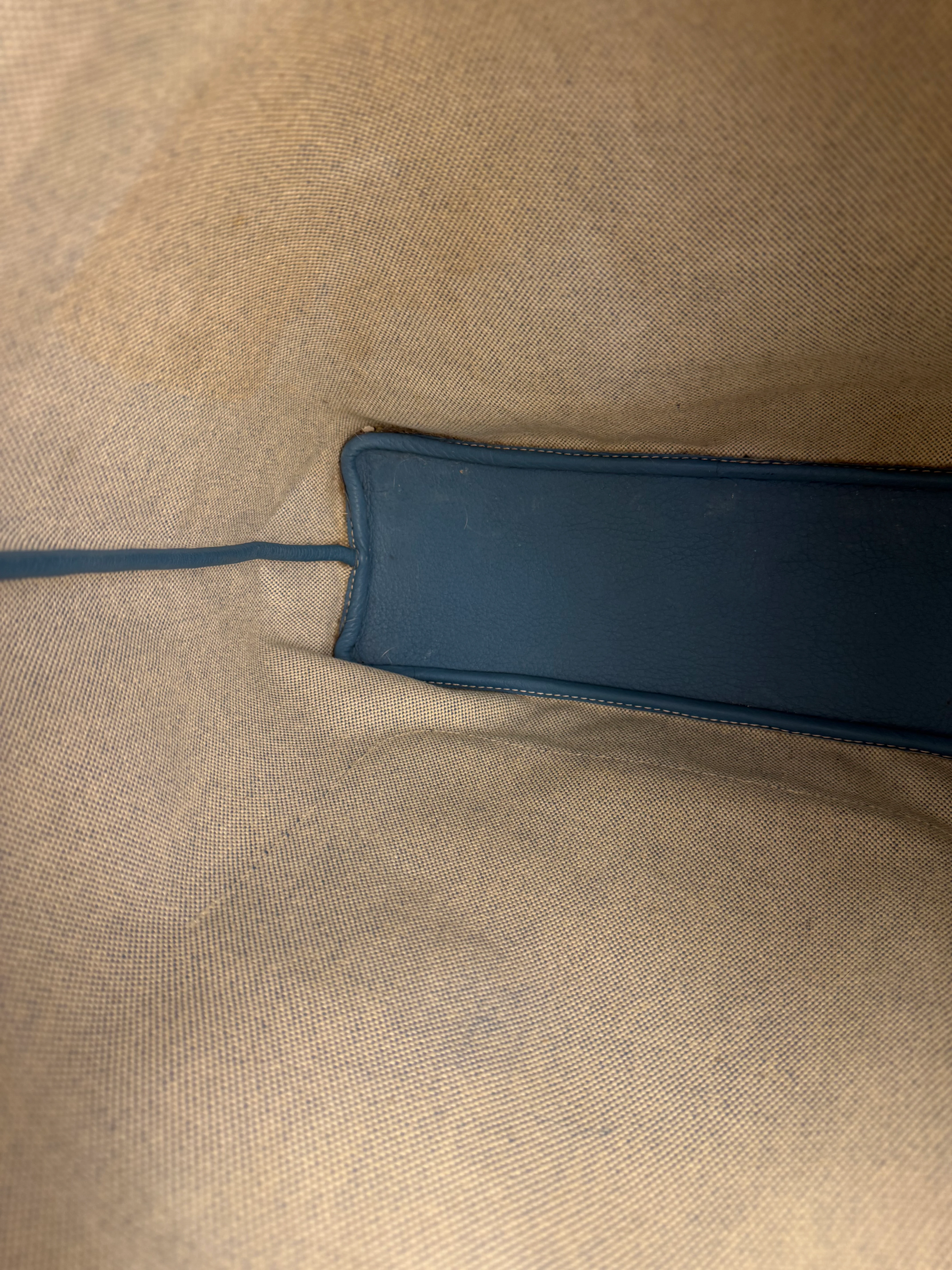 Hermès Blue Jardinier Canvas/Leather Shoulder Tote - Image 19