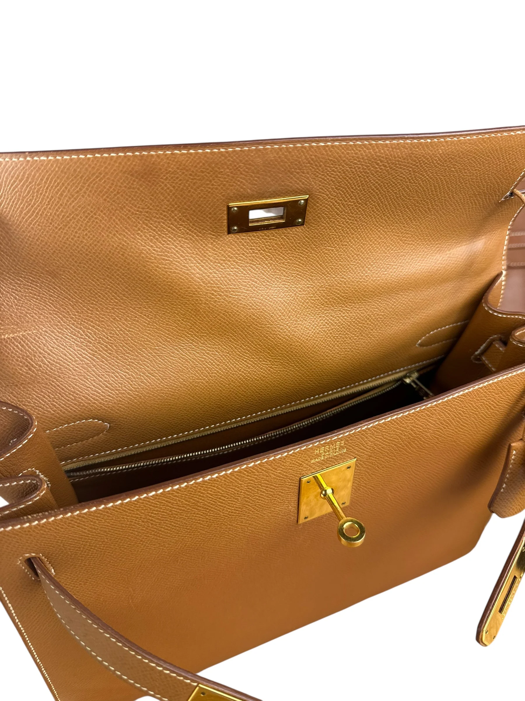 Hermes Kelly 32 Sellier Epsom Gold Handbag 1995 - Image 28