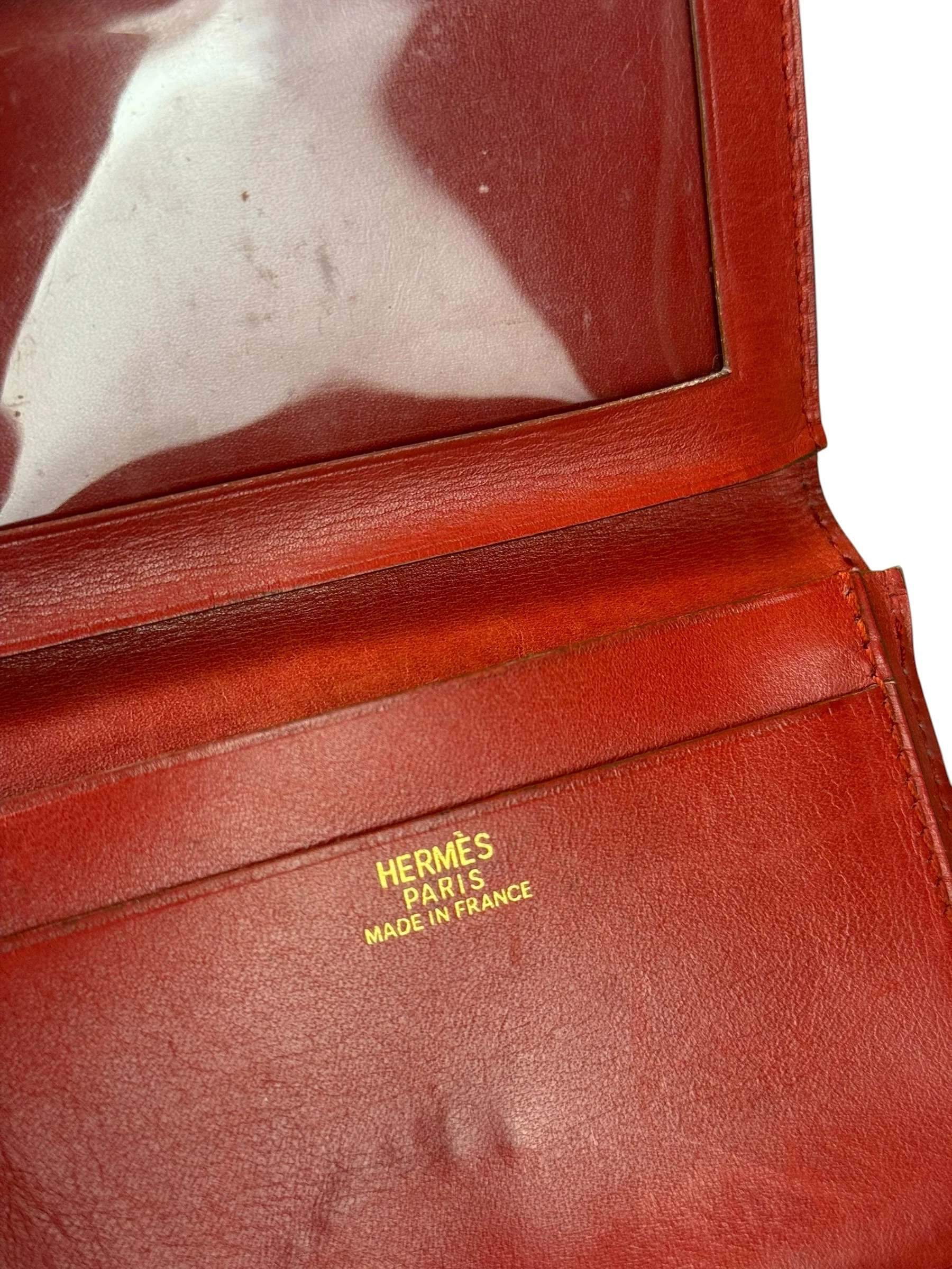 Hermes Red Leather Saumur Diane Boxcalf Cardholder - Image 12