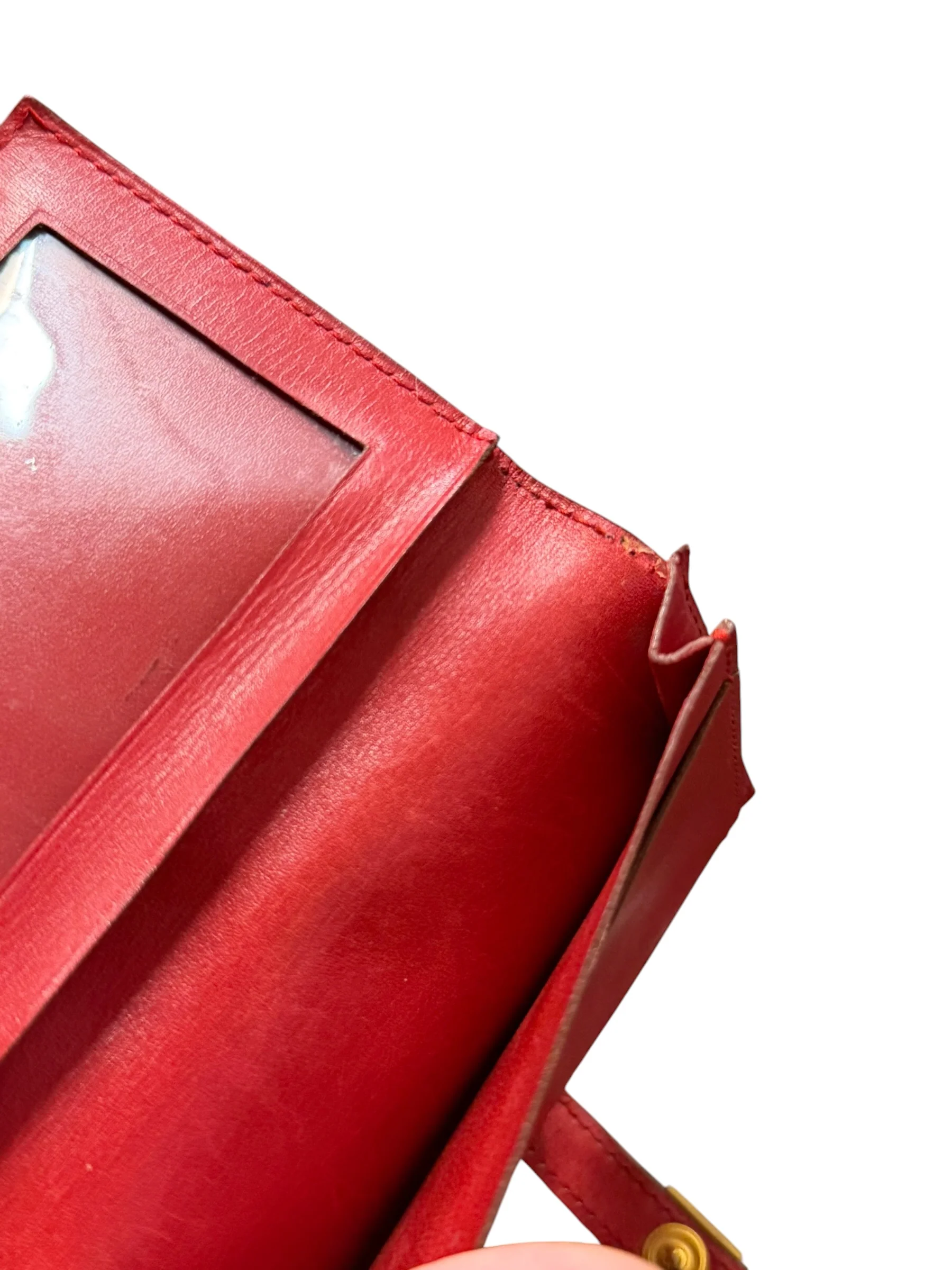 Hermes Red Leather Saumur Diane Boxcalf Cardholder - Image 15