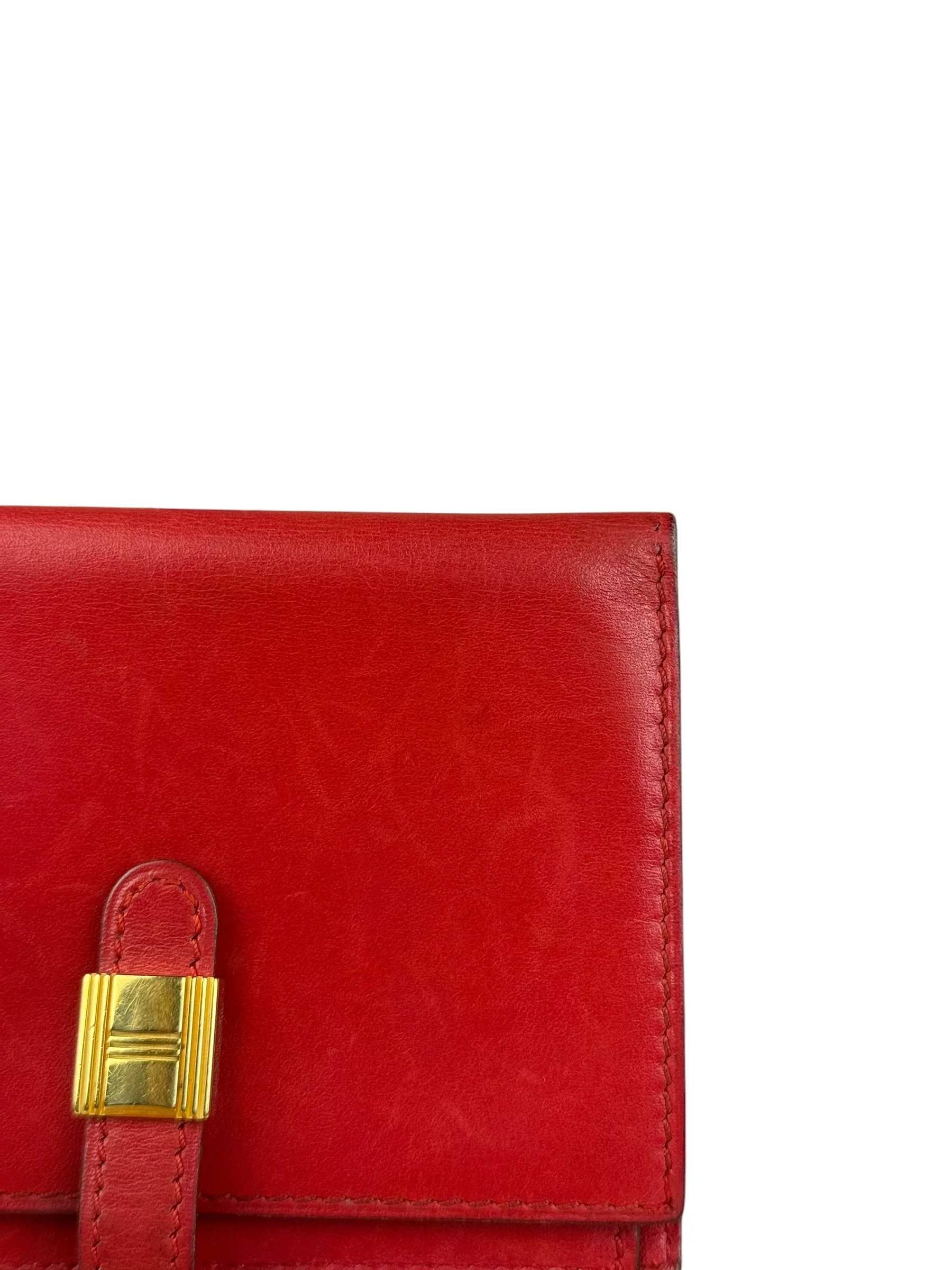 Hermes Red Leather Saumur Diane Boxcalf Cardholder - Image 2