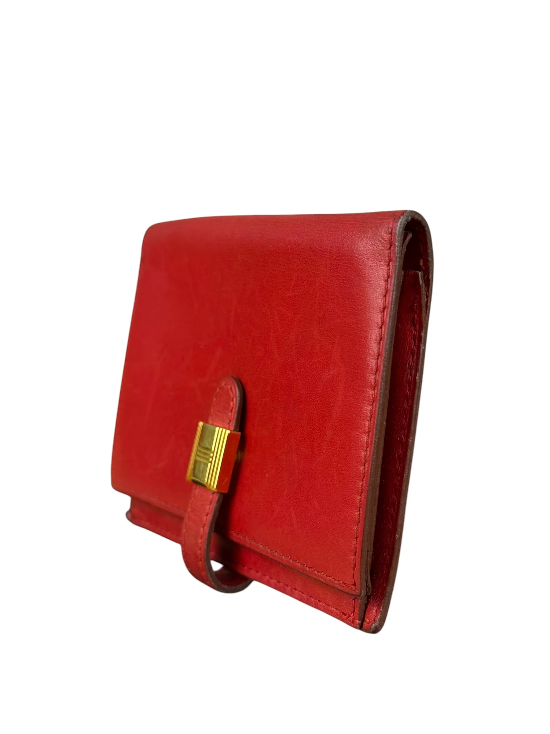 Hermes Red Leather Saumur Diane Boxcalf Cardholder - Image 5