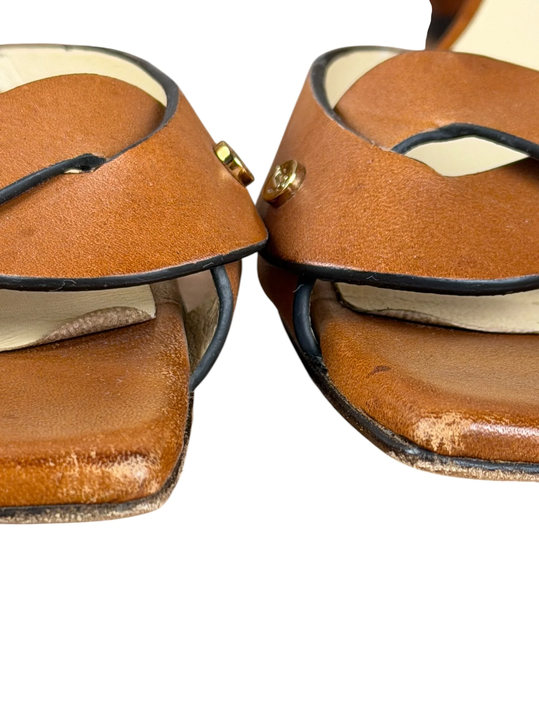 Jimmy Choo Brown Vachetta Leather Sandals - Image 7