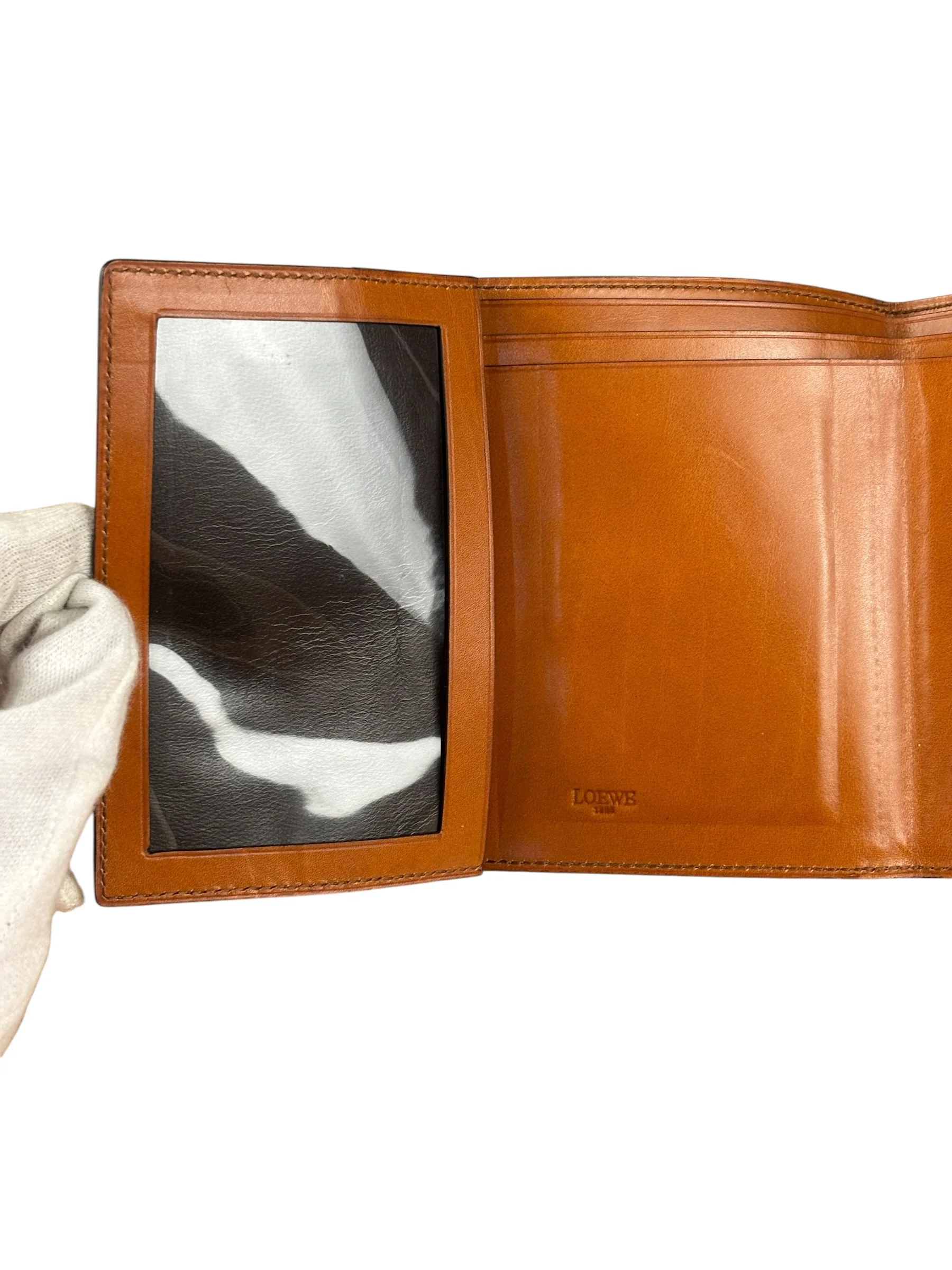 Loewe Honey Brown Panthere Leather Wallet - Image 6