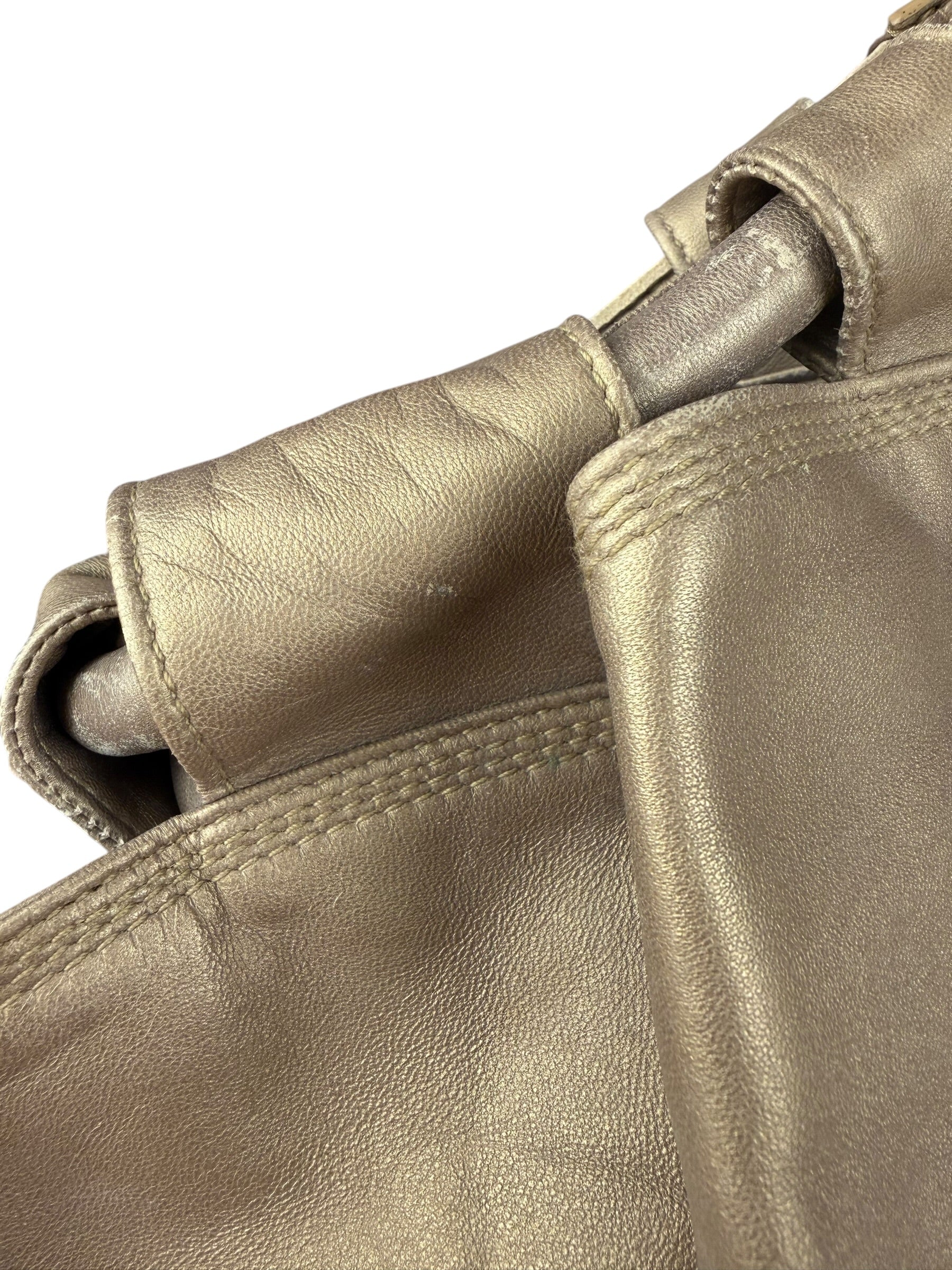 Loewe Vintage Gold Nappa Aire Hobo/Tote Bag - Image 4