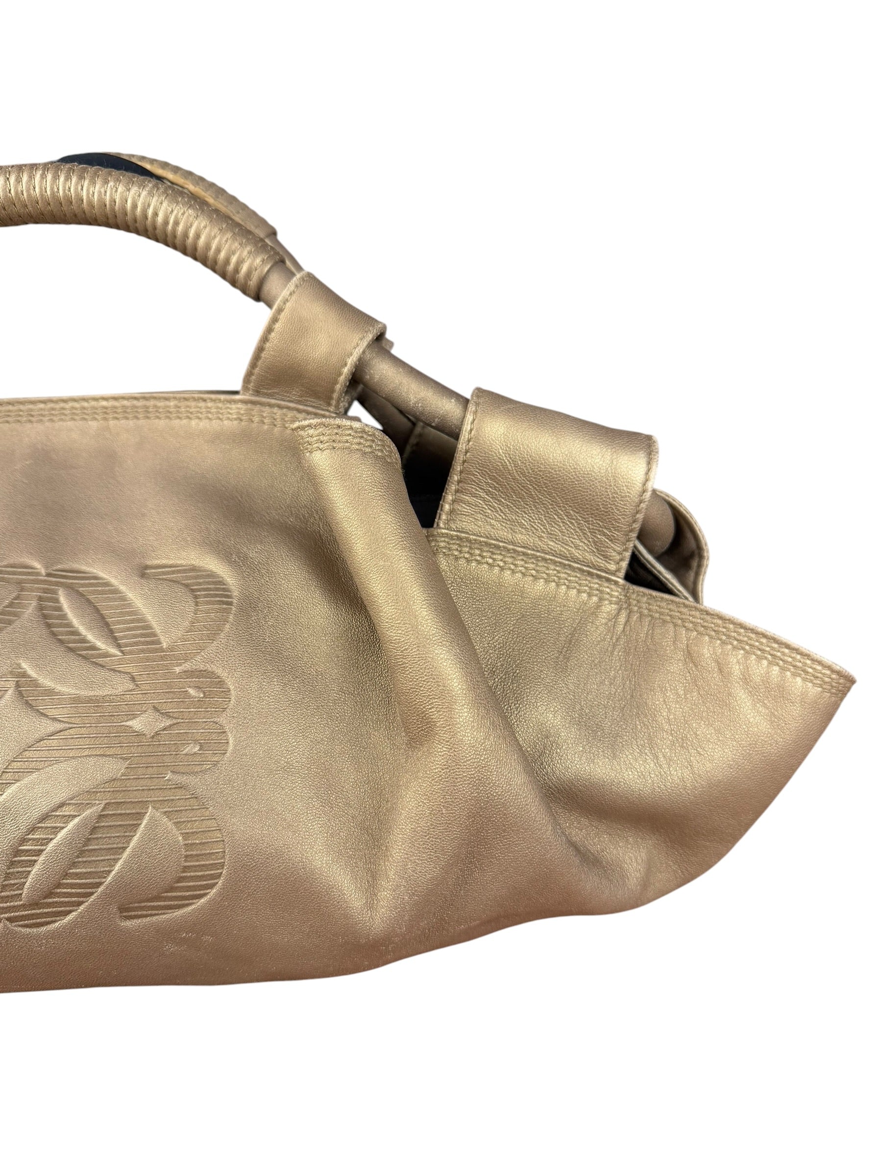 Loewe Vintage Gold Nappa Aire Hobo/Tote Bag - Image 6