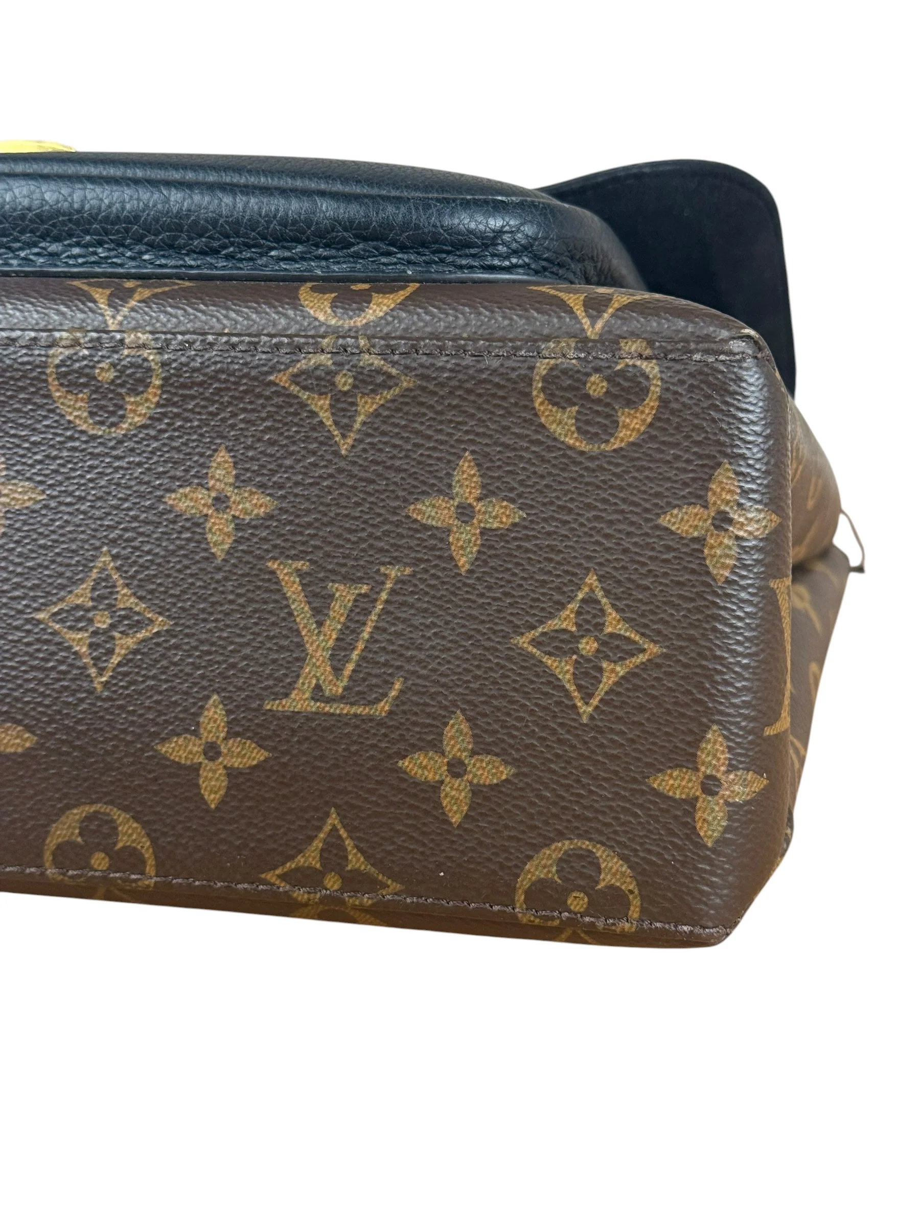 Louis Vuitton Black Leather/ Monogram Marignan 2Way Bag - Image 11