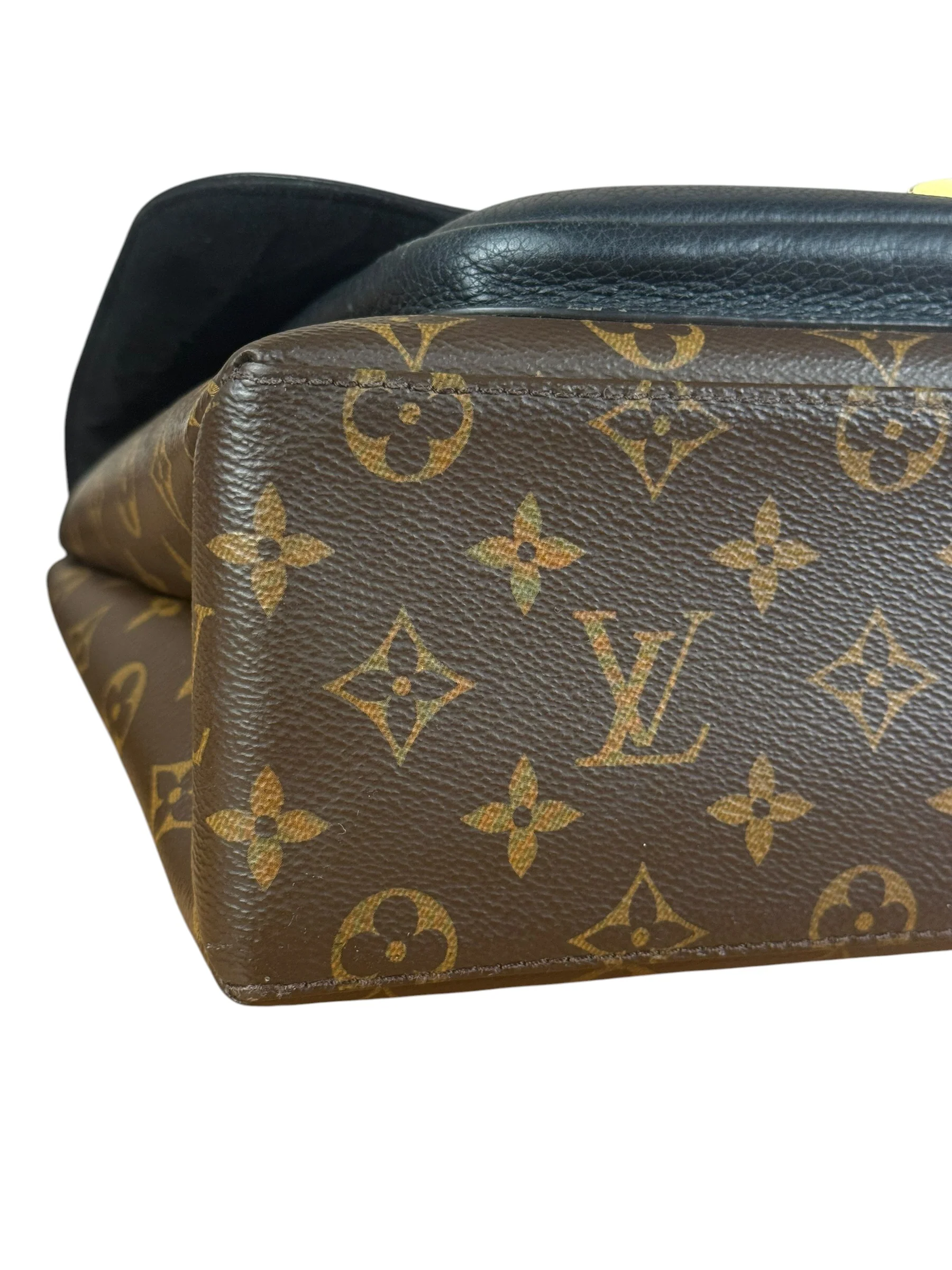 Louis Vuitton Black Leather/ Monogram Marignan 2Way Bag - Image 12