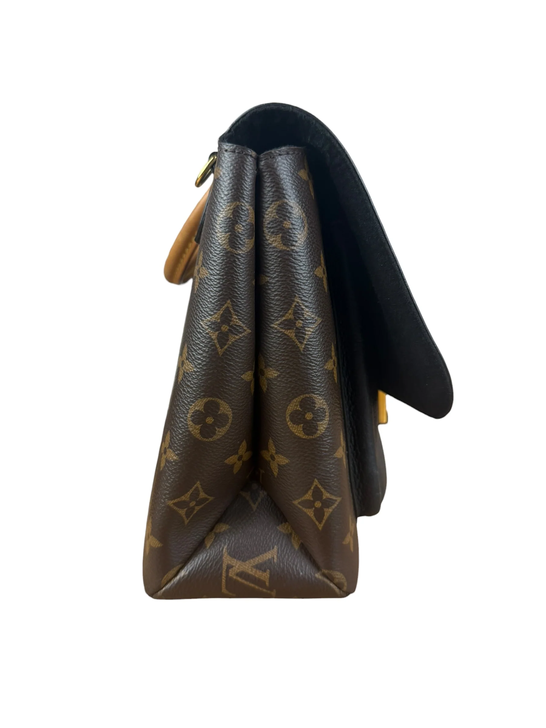 Louis Vuitton Black Leather/ Monogram Marignan 2Way Bag - Image 9
